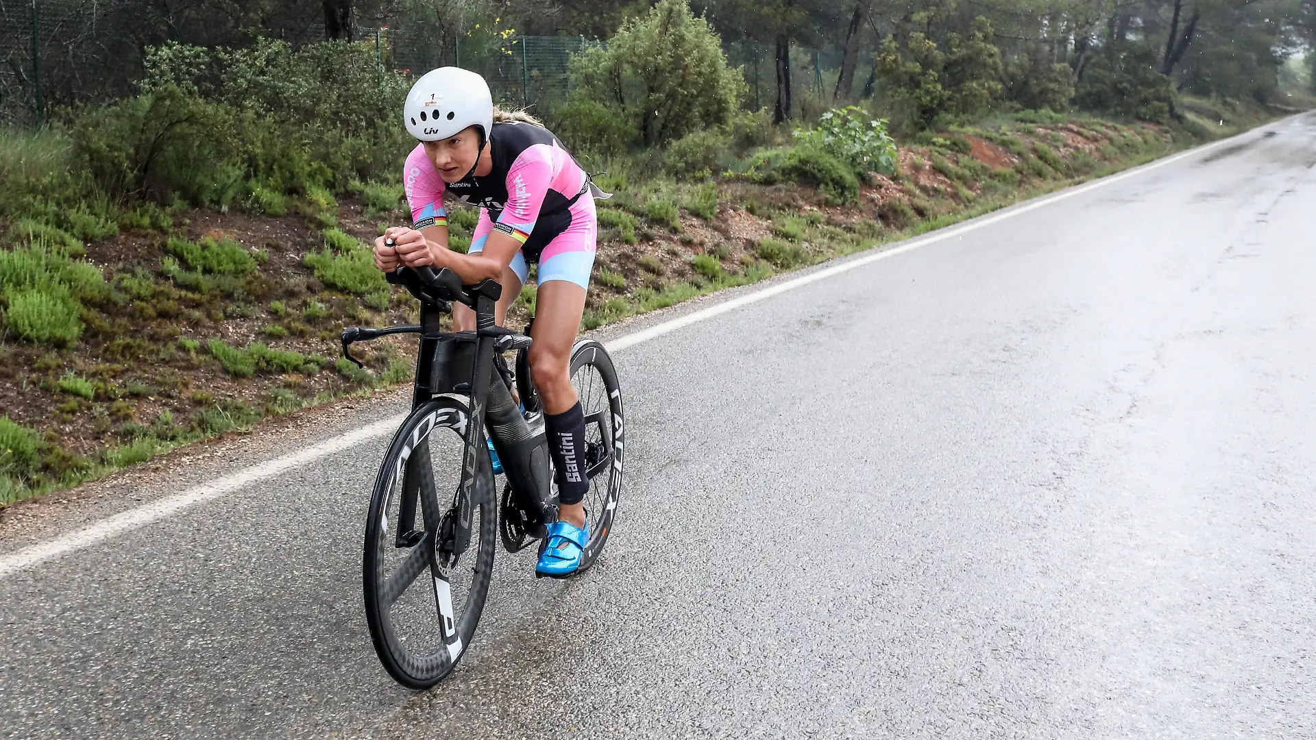 AIX-EN-PROVENCE, FRANCE - MAY 21: Emma Pallant-Browne of United Kingdom competes during the bike leg of IRONMAN 70.3 Pays D'Aix on May 21, 2023 in Aix-en-Provence, France. (Photo by Pablo Blazquez Dominguez/Getty Images for IRONMAN)