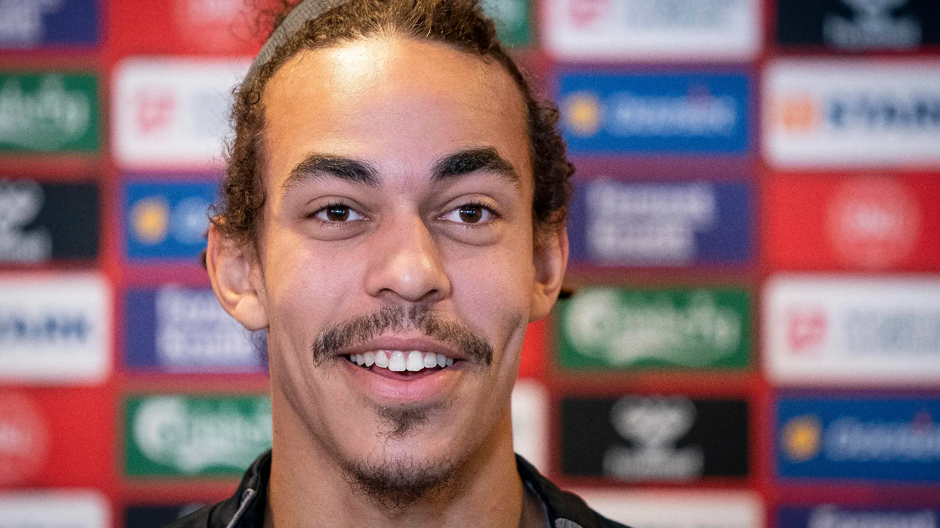 Sport Themen der Woche KW45 Sport Bilder des Tages Yussuf Poulsen under landsholdets pressemoede paa Marienlyst i Helsingoer, tirsdag den 9. november 2021.. , Copenhagen Denmark *** Yussuf Poulsen during the national teams press conference at Marienlyst in Helsingoer, Tuesday 9 November 2021, Copenhagen Denmark PUBLICATIONxINxGERxSUIxAUTxONLY Copyright: Ritzau/Scanpix LiselottexSabroex COP102 spdk20211109-102902-L