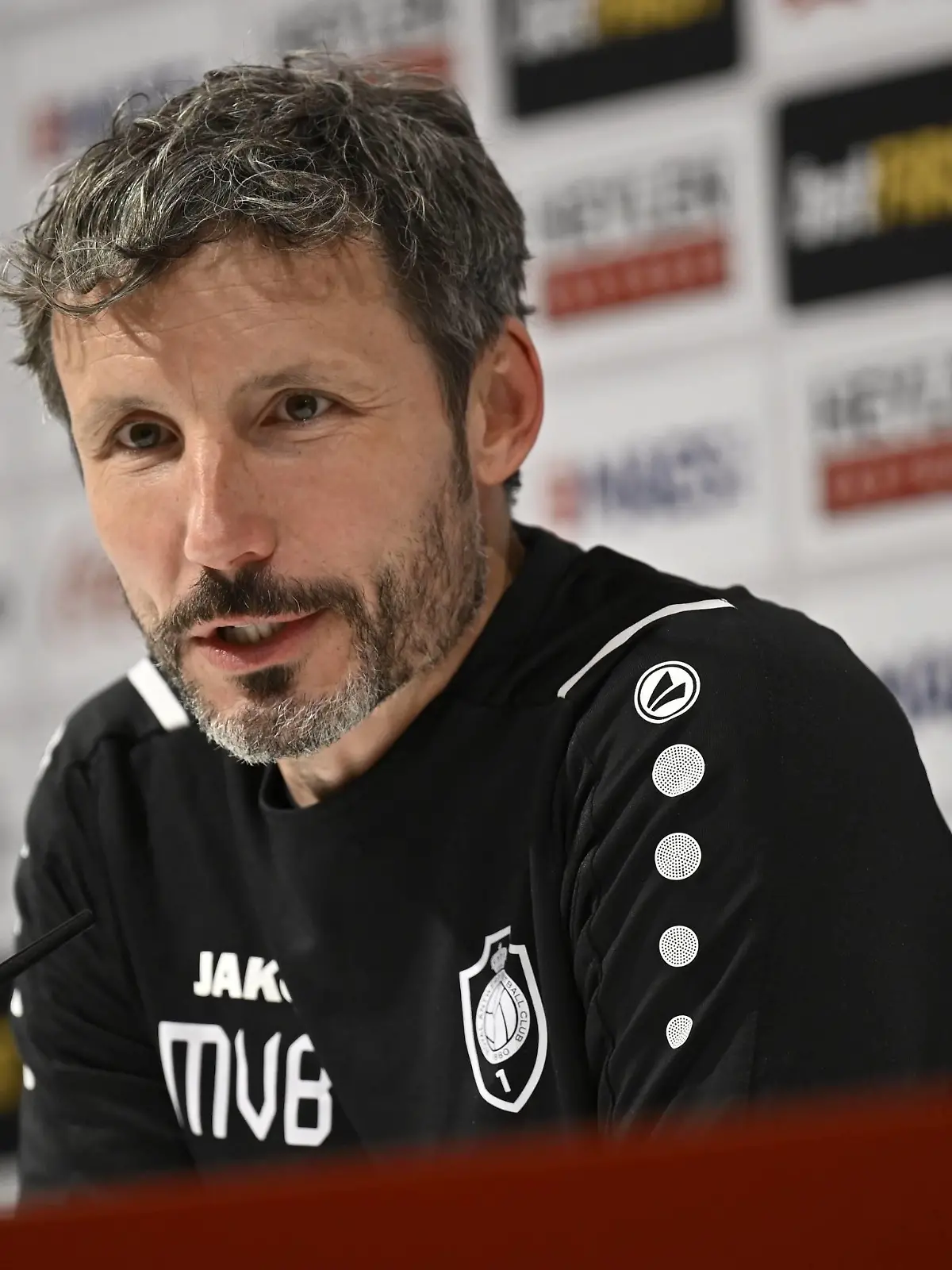 Antwerp s head coach Mark van Bommel pictured during a press conference, PK, Pressekonferenz of Belgian soccer club Royal Antwerp FC, Friday 26 May 2023 in Antwerp, ahead of their next match in the Jupiler Pro League Belgian soccer championship. DIRKxWAEM PUBLICATIONxNOTxINxBELxFRAxNED x67944030x