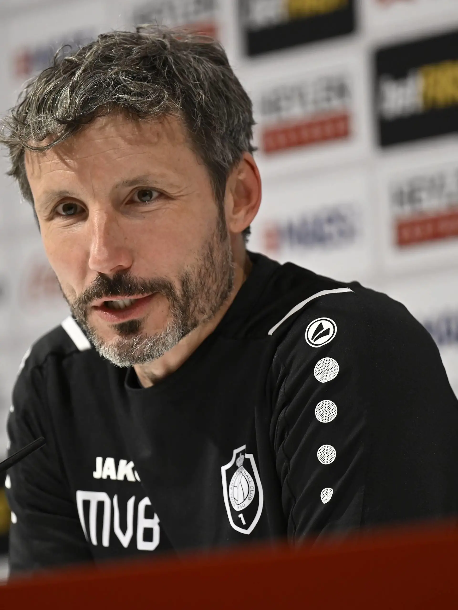 Antwerp s head coach Mark van Bommel pictured during a press conference, PK, Pressekonferenz of Belgian soccer club Royal Antwerp FC, Friday 26 May 2023 in Antwerp, ahead of their next match in the Jupiler Pro League Belgian soccer championship. DIRKxWAEM PUBLICATIONxNOTxINxBELxFRAxNED x67944030x
