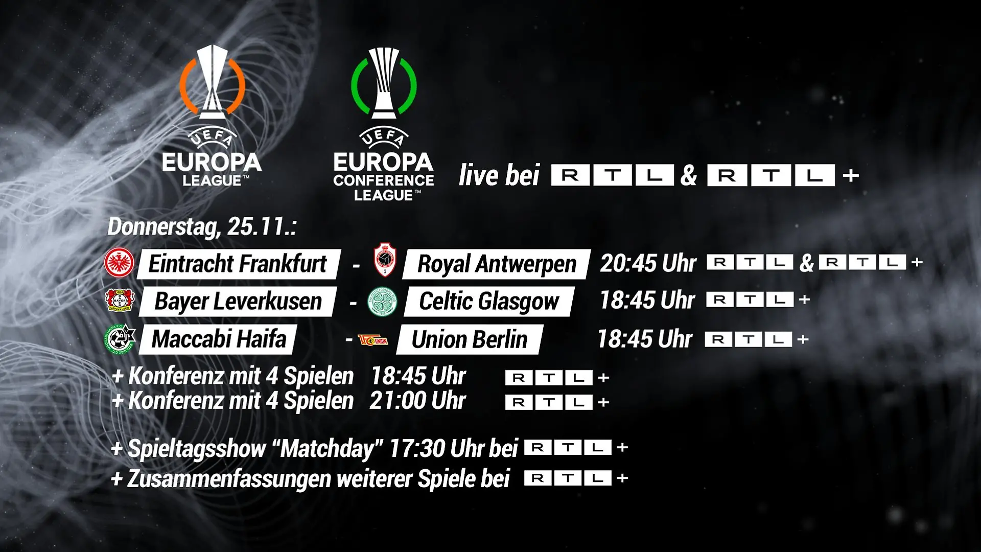 Europapokal satt - auf TVNOW und im Free-TV bei RTL und NITRO