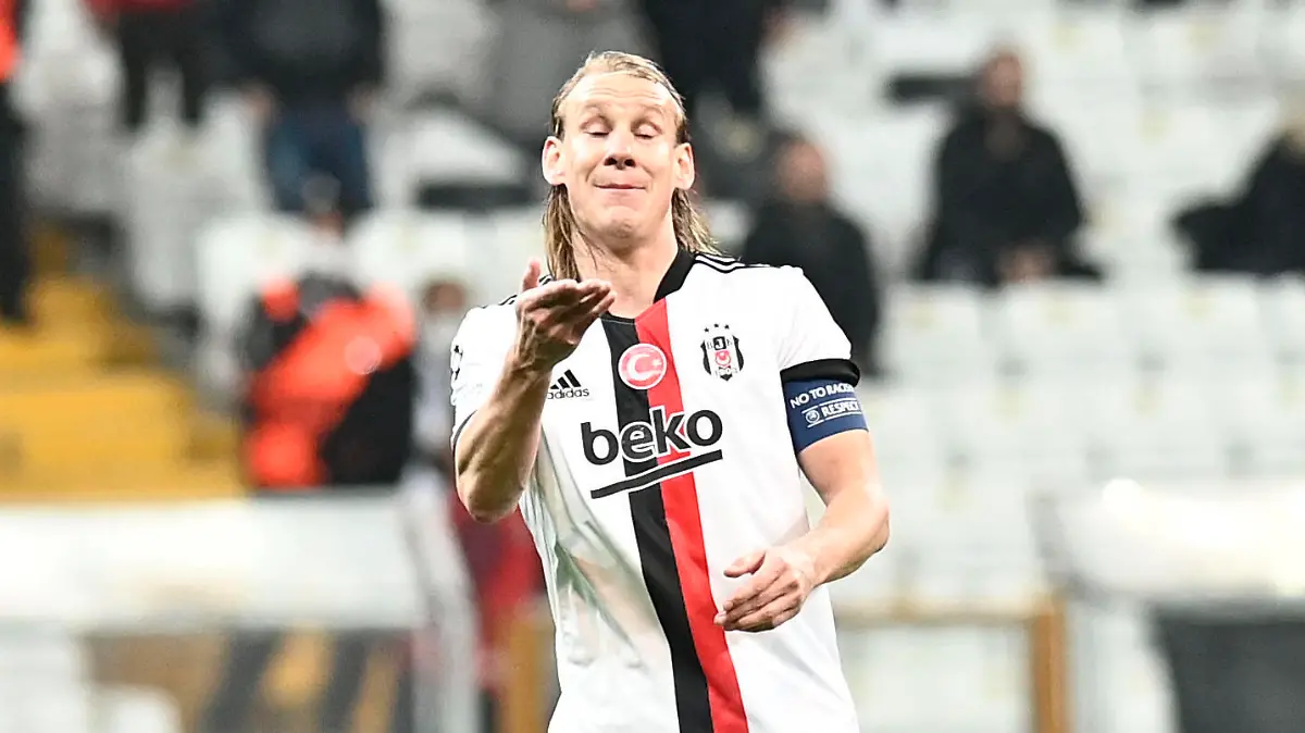 Domagoj Vida of Besiktas during the UEFA Champions League group C match between Besiktas and AFC Ajax at Vodafone Park on November 24, 2021 in Istanbul, Turkey. PUBLICATIONxNOTxINxTUR