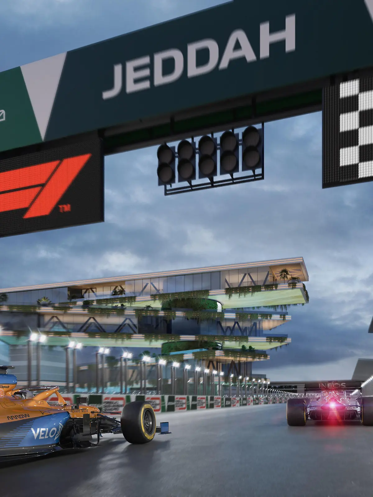 Der Jeddah Street Circuit ist mit 6,175 km die zweitlängste Strecke im F1-Kalender