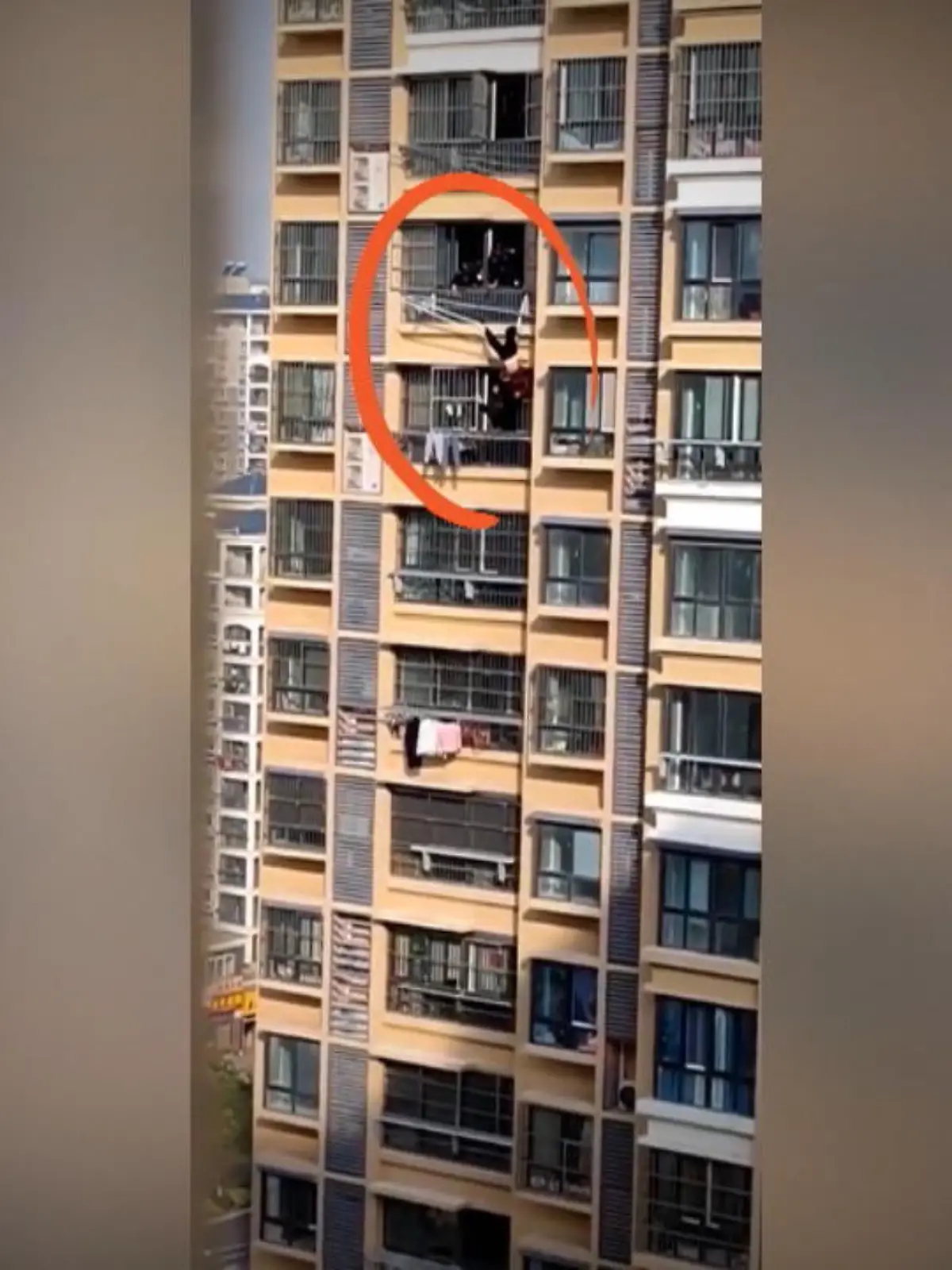 Bild zu: "82-Jährige baumelt kopfüber von Balkon"