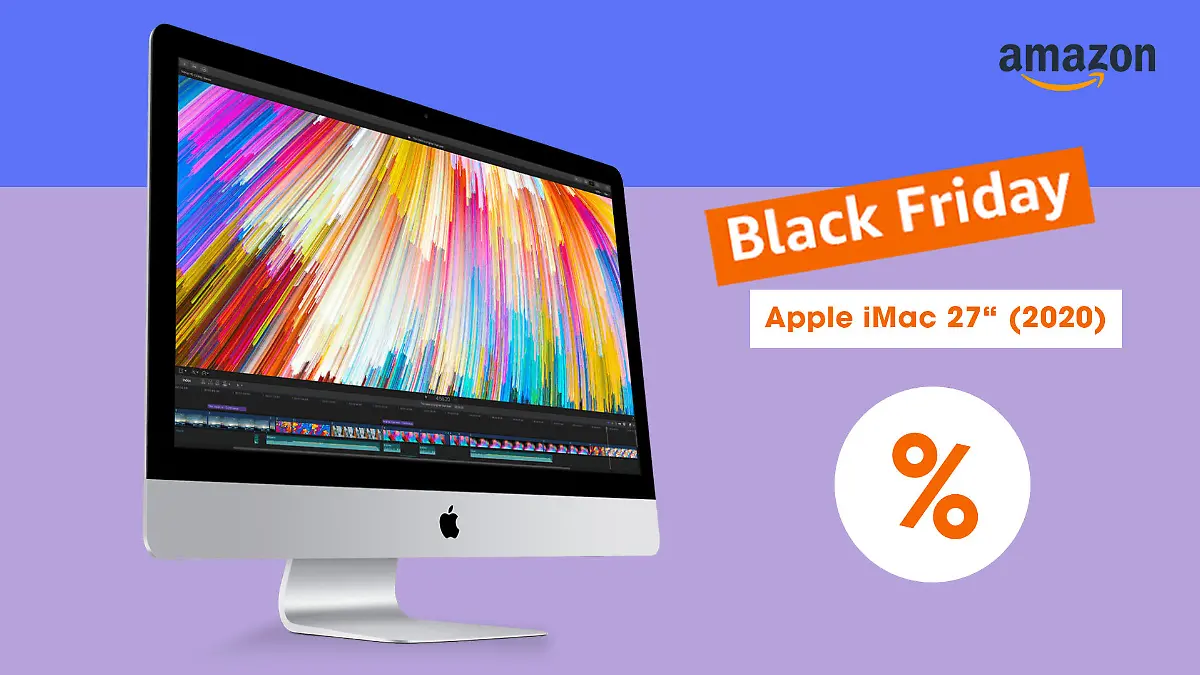 Darstellung des 2020 Apple iMac mit Retina 5K Display.