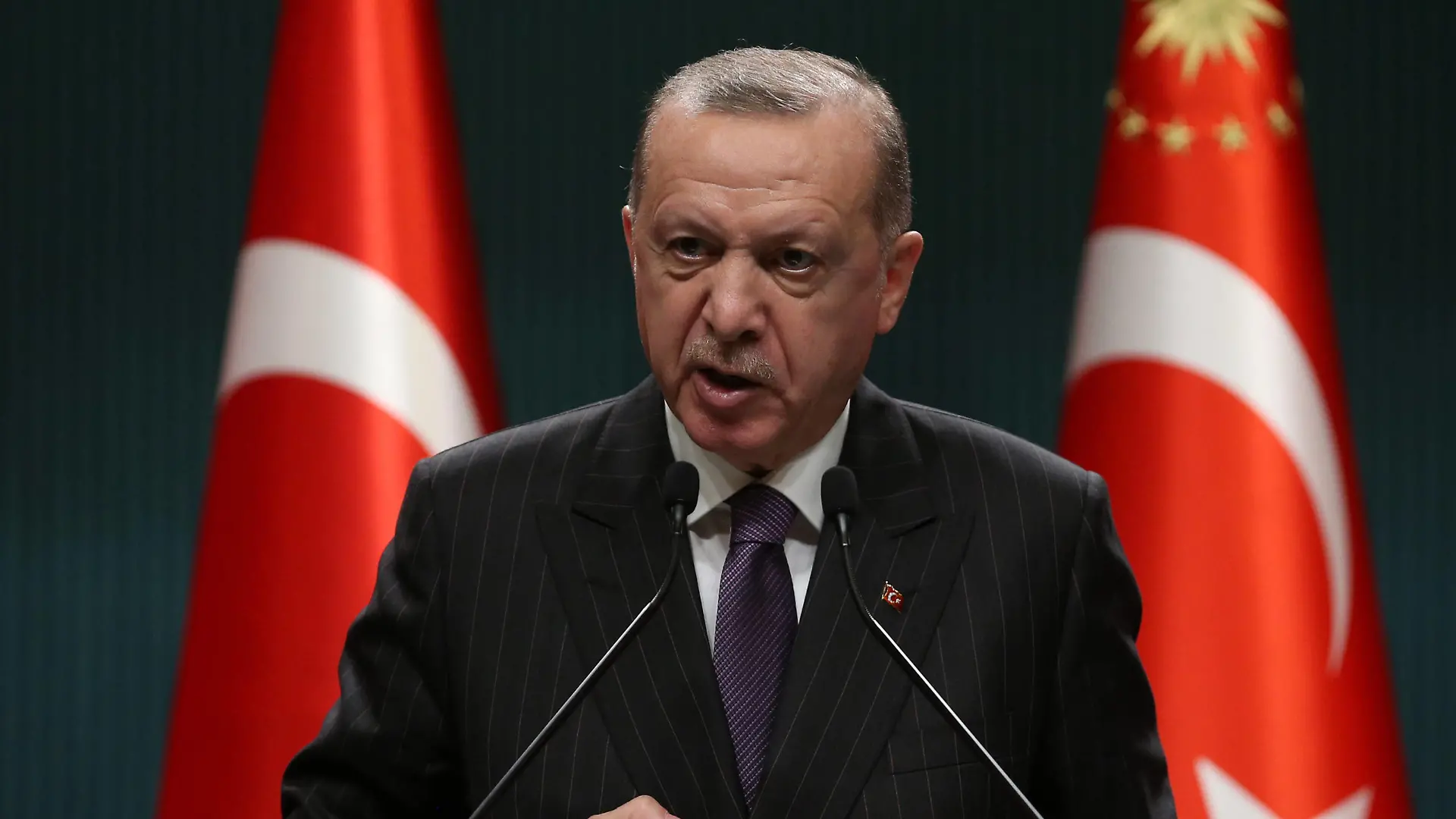 Turkey s President Recep Tayyip Erdogan, makes statements after chairing cabinet meeting in Ankara, Turkey on December 14, 2020. Copyright: DepoxPhotos 16958835