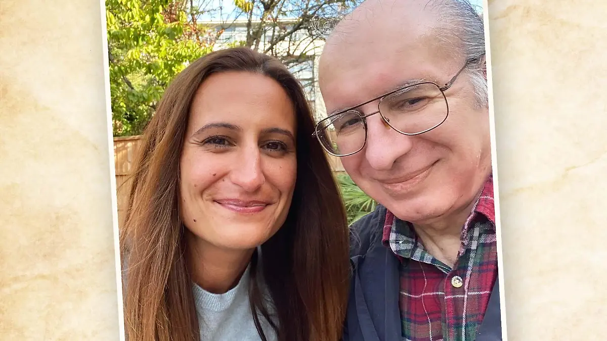 Kelly Pinkey (42) zusammen mit ihrem Vater Said Sotoudeh.