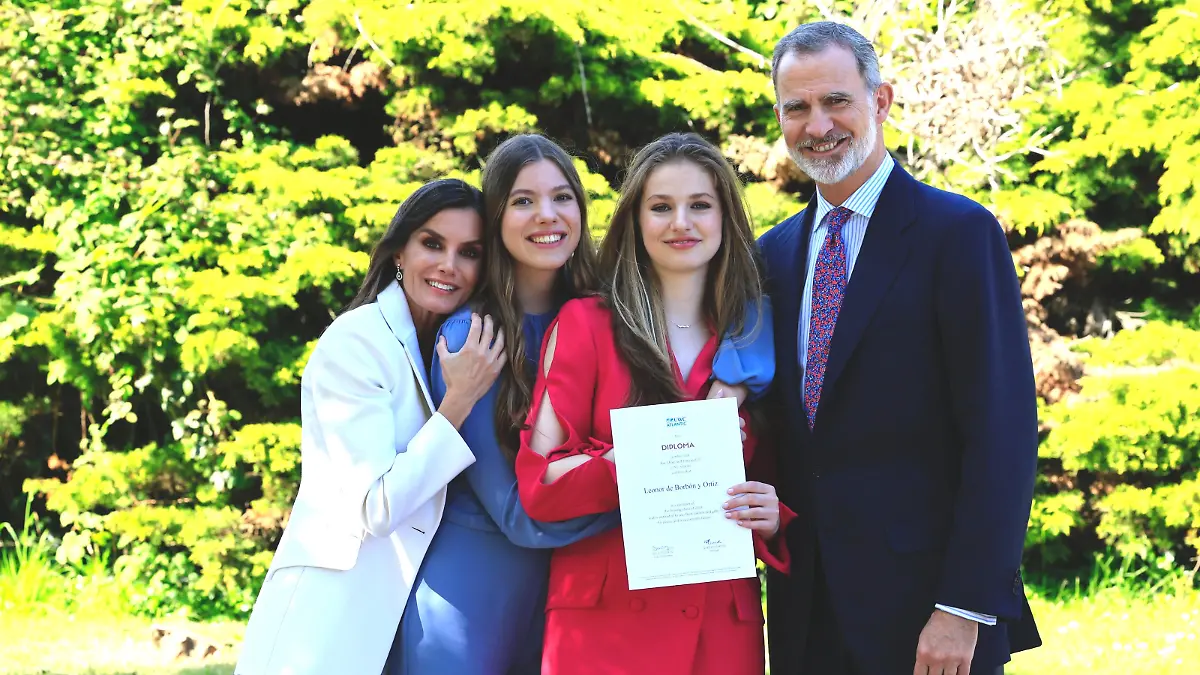 20-05-2023 Wales Queen Letizia and Princess Sofia and King Felipe during the leavers celebrations of Princess Leonor at the international baccalaureate graduation at the UWC Atlantic College in Wales.
No Spain
© PPE/Thorton
