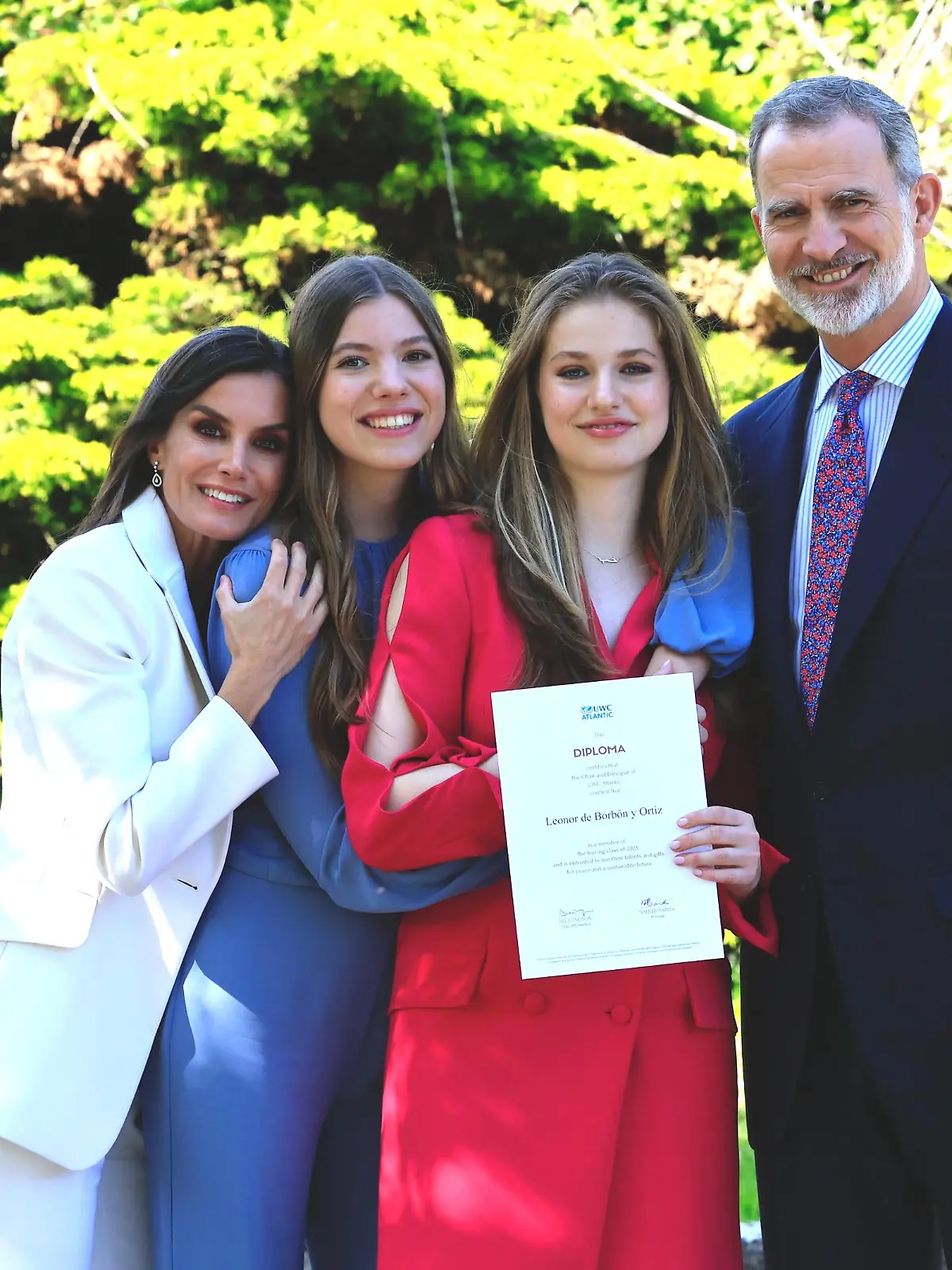 20-05-2023 Wales Queen Letizia and Princess Sofia and King Felipe during the leavers celebrations of Princess Leonor at the international baccalaureate graduation at the UWC Atlantic College in Wales.
No Spain
© PPE/Thorton