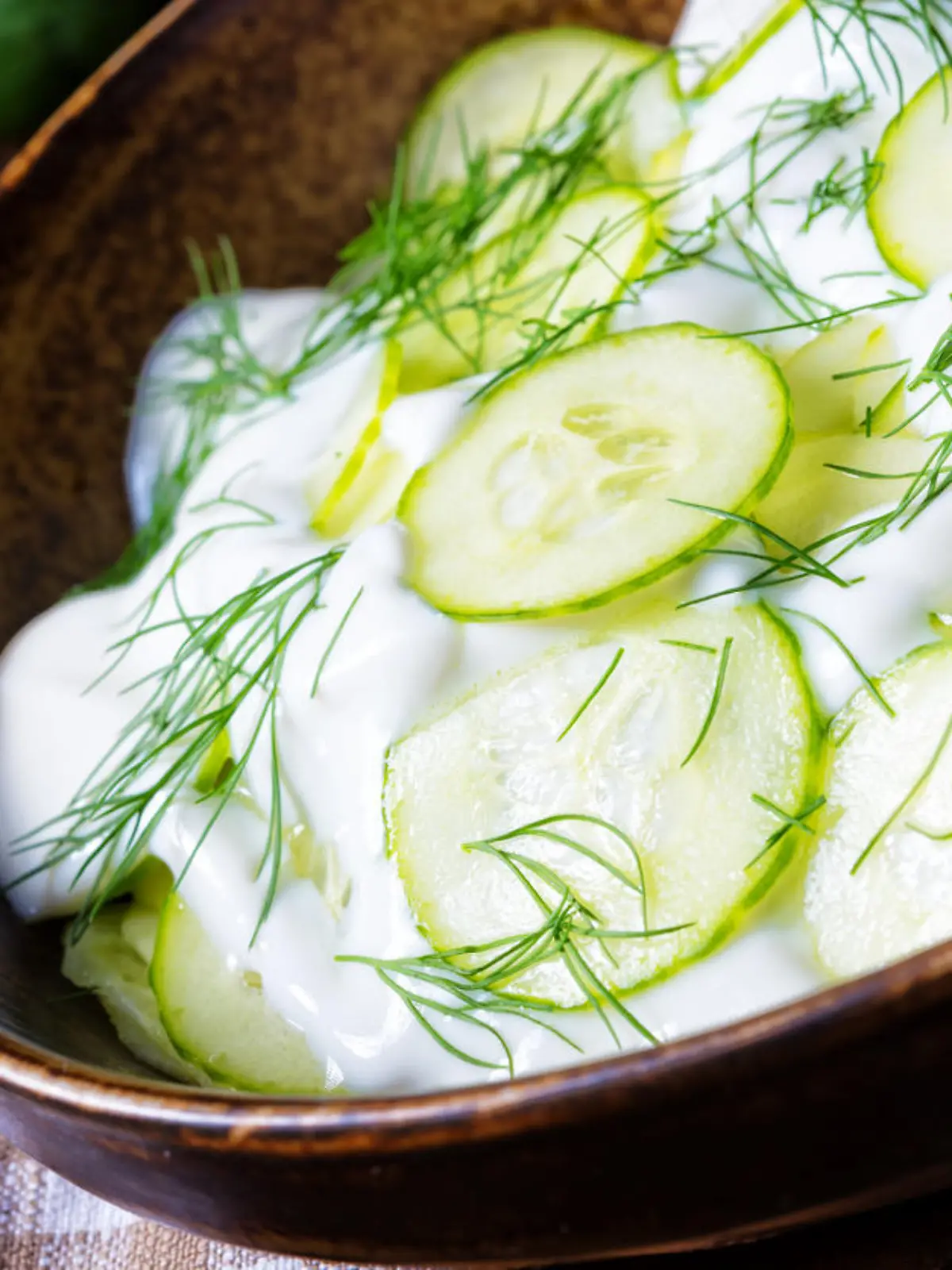 fresh cucumber salad with yogurt and young potatoesfresh cucumber salad with yogurt and young potatoes