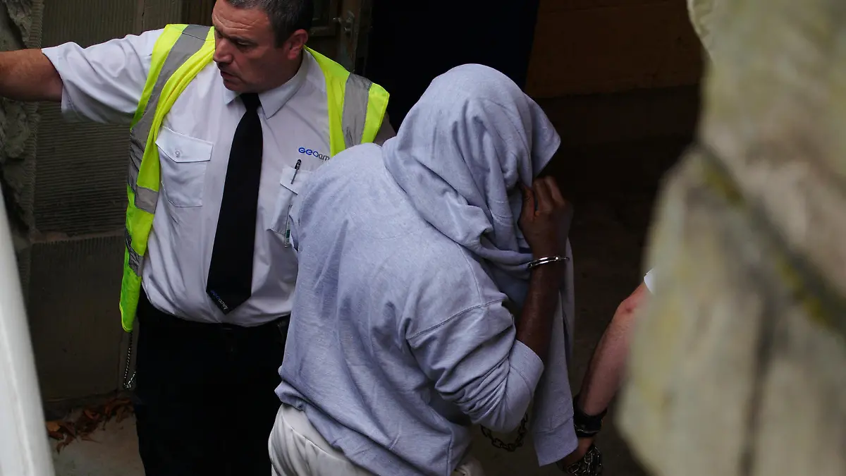 Benjamin Mendy court case. A man, believed to be co-defendant Louis Saha Matturie, gets out of a prison van at Chester Crown Court, where Manchester City footballer Benjamin Mendy is appearing charged with four counts of rape and one sexual assault. Picture date: Friday September 10, 2021. See PA story COURTS Mendy. Photo credit should read: Peter Byrne/PA Wire URN:62312293