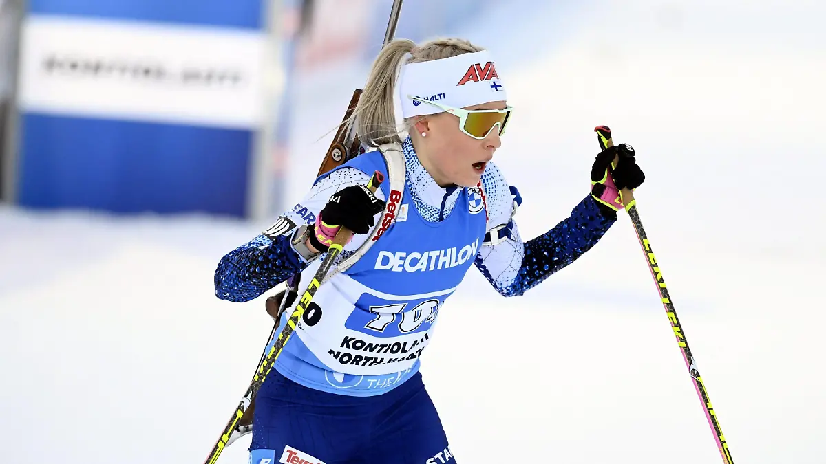 Erika Jänkä of Finland competes during women s 4x6 km relay competition of the IBU World Cup Biathlon event in Kontiolahti, Finland on March 3, 2022. Kontiolahti Finland LKFTJK20220303164449WLWA PUBLICATIONxNOTxINxSUIxAUTxFRAxKORxJPNxSWExNORxFINxDENxNED Copyright: xVesaxMoilanenx