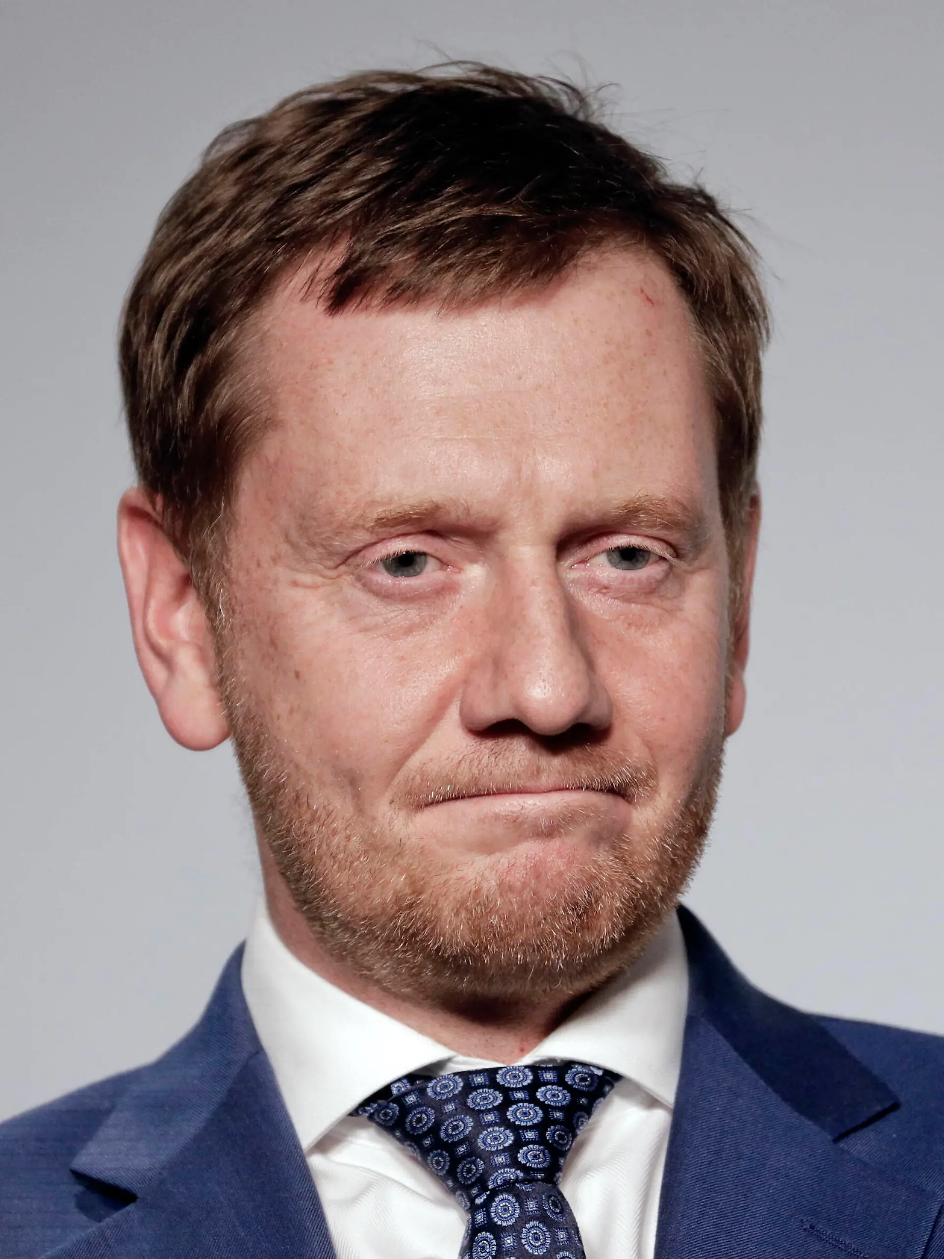  24.11.2020, Berlin, Deutschland - Pressekonferenz zur Vorstellung des Ideenwettbewerbs Wissen schafft Perspektiven fuer die Region fuer zwei neue Grossforschungszentren in Sachsen. Foto: Michael Kretschmer, CDU, Ministerpraesident des Landes Sachsen. *** 24 11 2020, Berlin, Germany Press conference to present the ideas competition Knowledge creates perspectives for the region for two new large-scale research centres in Saxony Photo Michael Kretschmer, CDU, State Premier of Saxony