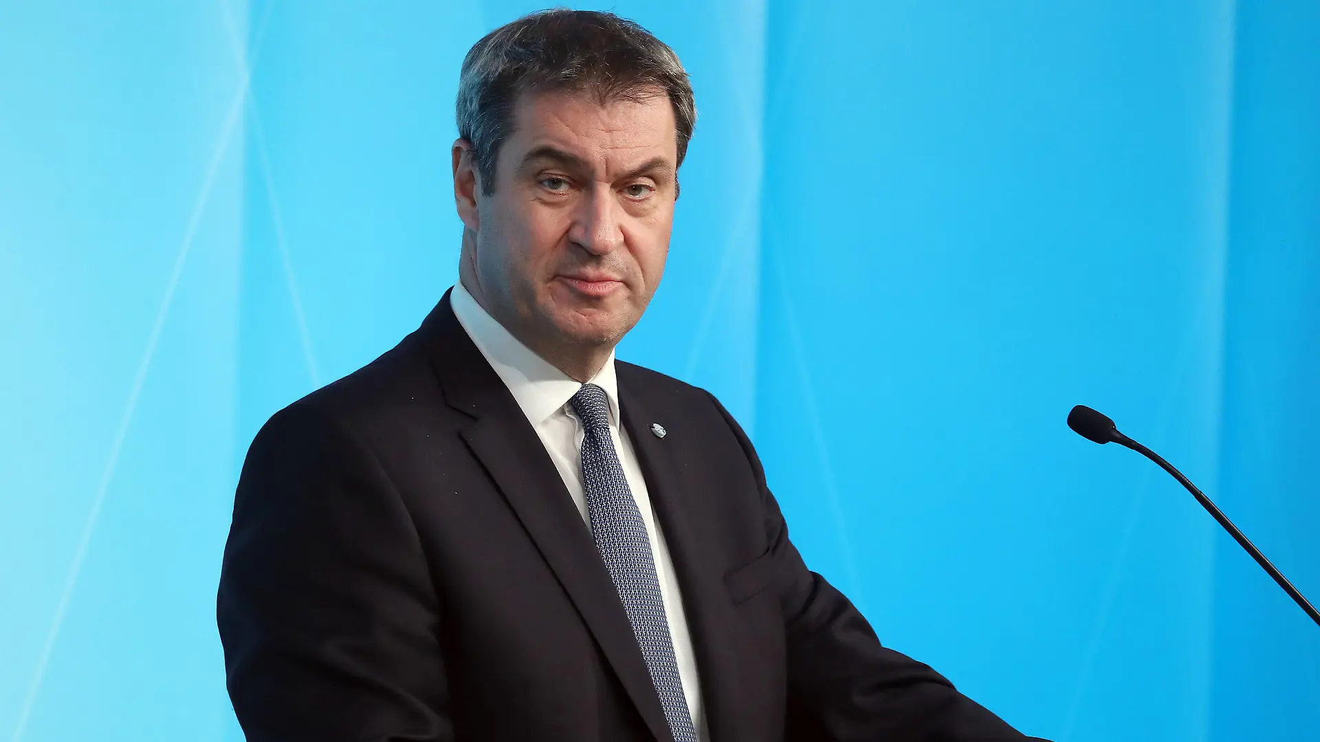 Ministerpräsident Dr. Markus Söder gibt eine Pressekonferenz zur Lage der Corona Pandemie Dr. Markus Söder Soeder, München Bayern Deutschland Prinz-Carl-Palais *** Prime Minister Dr Markus Söder gives a press conference on the situation of the Corona Pandemic Dr Markus Söder Soeder, Munich Bavaria Germany Prinz Carl Palais