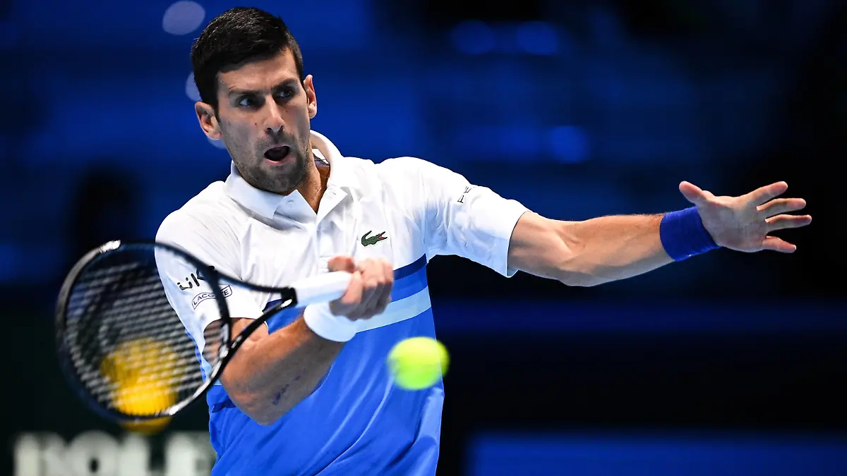 Photo Marco Alpozzi/LaPresse November 15, 2021 Turin Italy Tennis Nitto ATP, Tennis Herren Finals - men s singles - Round Robin Novak Djokovic Vs Casper Ruud In the pic: Novak Djokovic Serbia PUBLICATIONxNOTxINxITAxFRAxCHN Copyright: xMarcoxAlpozzi/LaPressex