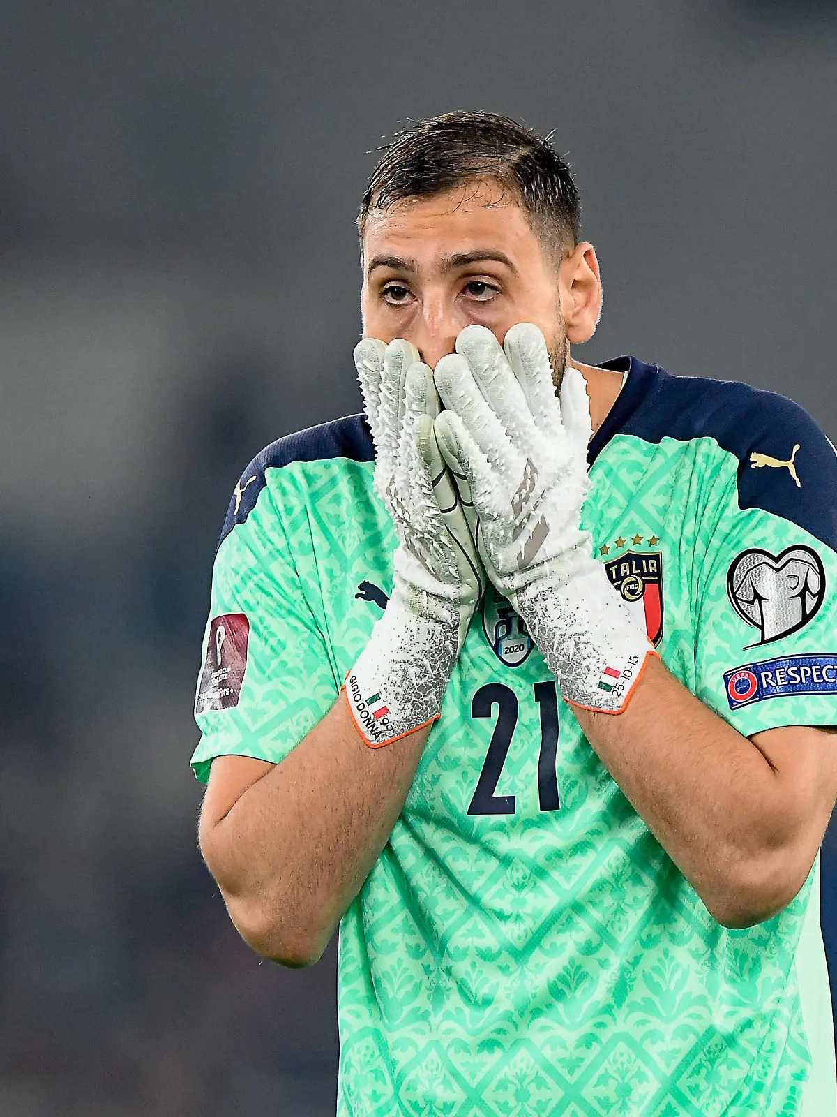 12th November 2021 Stadio Olimpico, Rome, Italy World Cup 2022 Qualification football, Italy versus Switzerland: Gianluigi Donnarumma of Italy PUBLICATIONxNOTxINxUK ActionPlus12339084 AllShotLive 