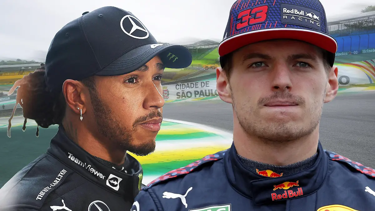 Bildkombo: Lewis Hamilton (l.) und Max Verstappen