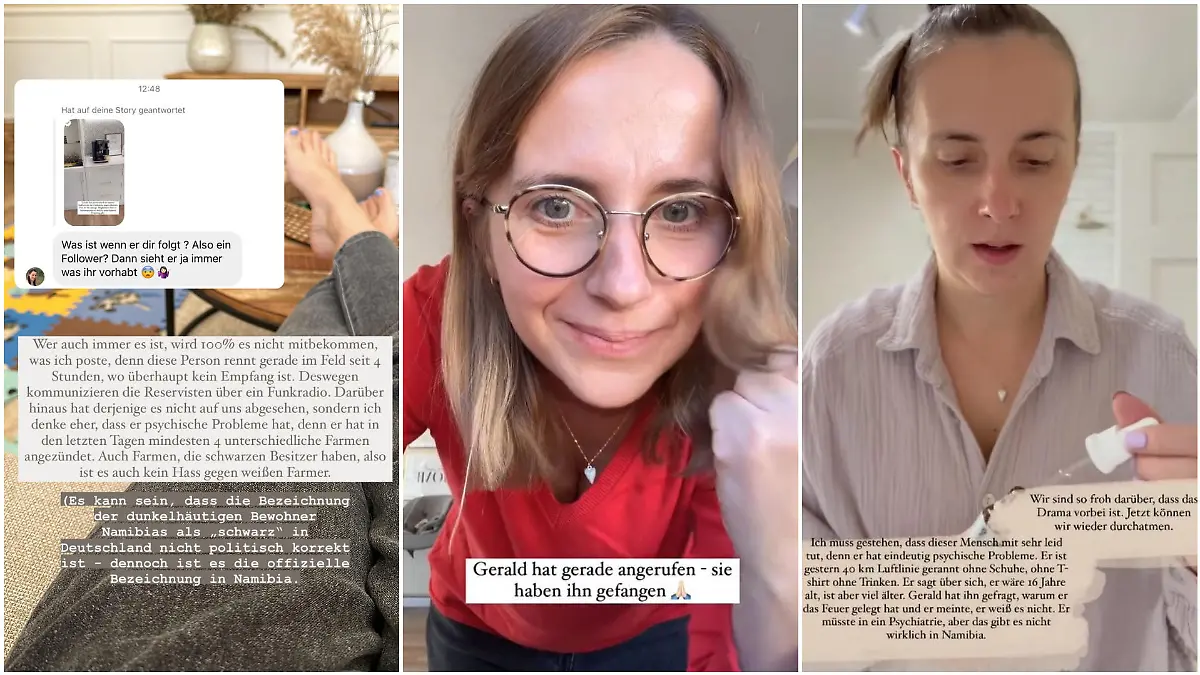 Während der Verfolgungsjagd hat Anna Heiser ihre Community auf dem Laufenden gehalten.