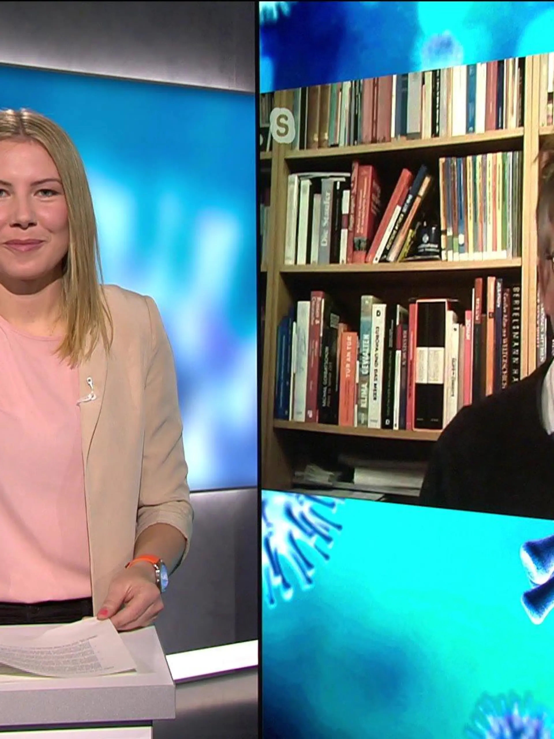 Vivian Bahlmann spricht mit Timo Ulrichs