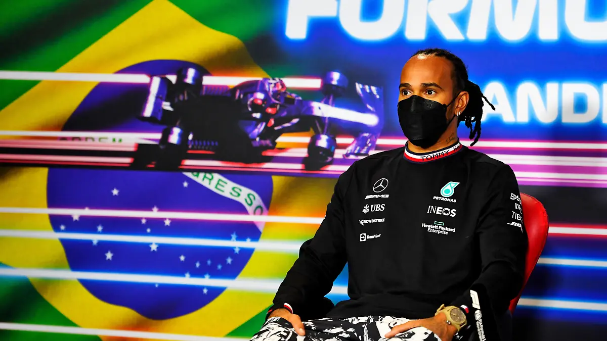 F1 Grand Prix of Brazil 44 Lewis Hamilton GBR, Mercedes-AMG Petronas F1 Team, F1 Grand Prix of Brazil at Autodromo Jose Carlos Pace on November 11, 2021 in Sao Paulo, Brazil. Photo by xpbimages.com/XPB Images/FIA Pool via HOCH ZWEI Sao Paulo Brazil Poolfoto HOCH ZWEI/Pool/XPB Images ,EDITORIAL USE ONLY