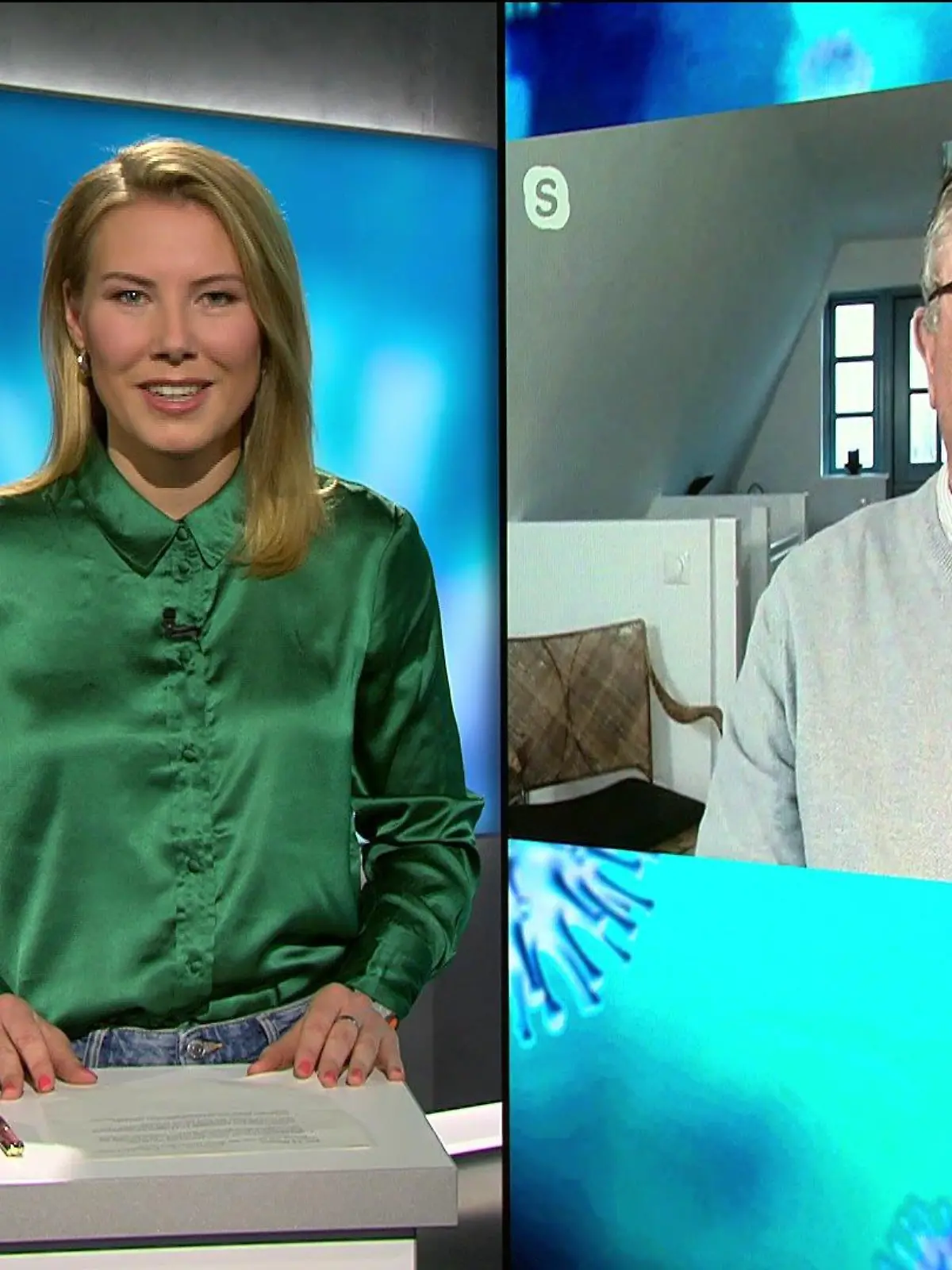 Vivian Bahlmann spricht mit Frank Ulrich Montgomery