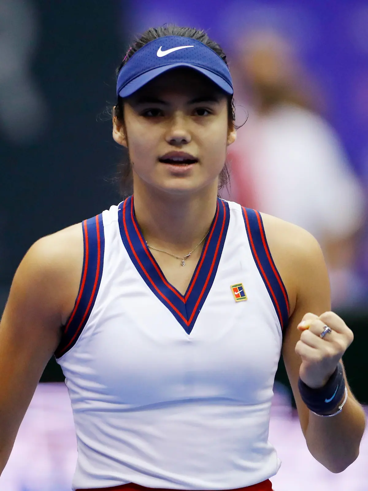Tennis - WTA 250 - Upper Austria Ladies Linz - TipsArena Linz, Linz, Austria - November 9, 2021 Britain's Emma Raducanu reacts during her round of 16 match against China's Wang Xinyu REUTERS/Leonhard Foeger