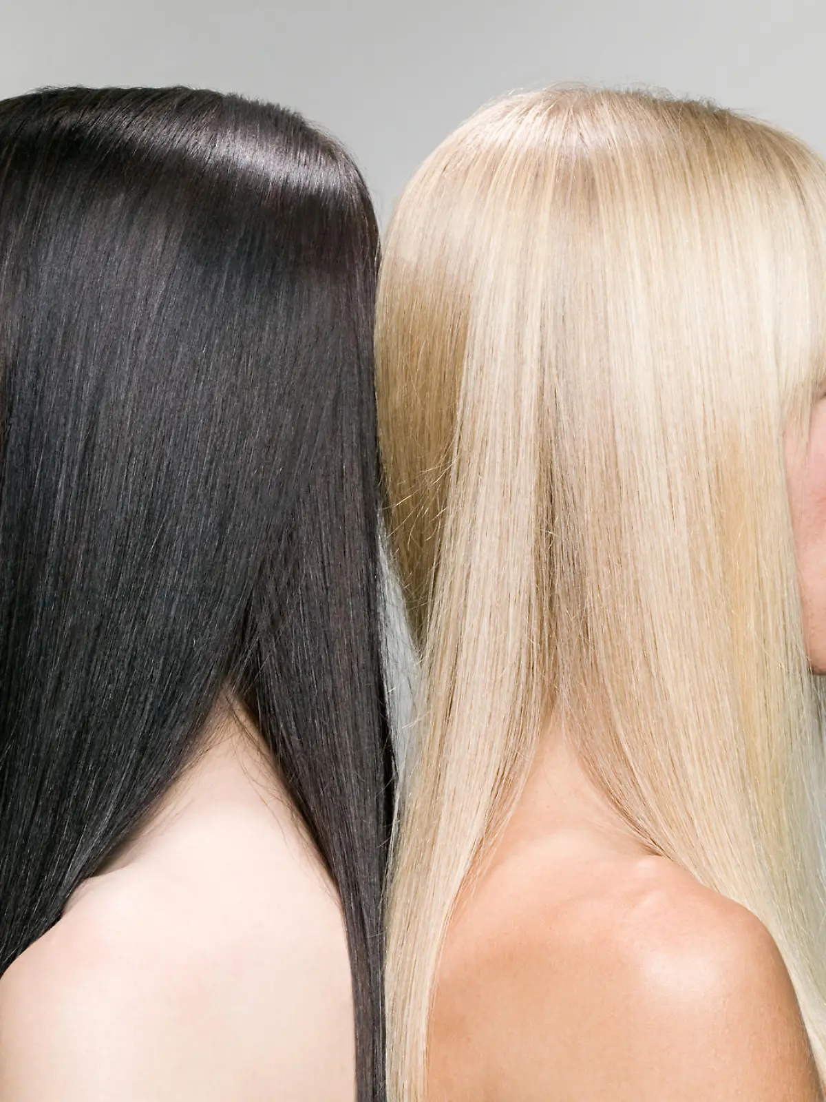 Blonde und brünette Frau