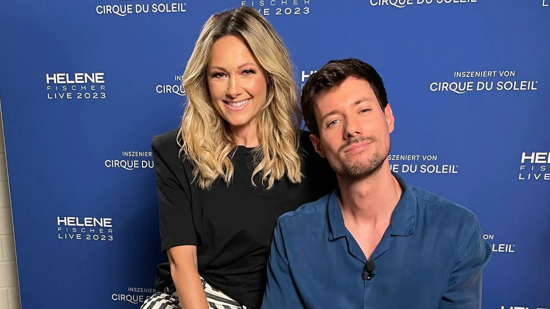 RTL-Reporter Sebastian Klimpke mit Helene Fischer