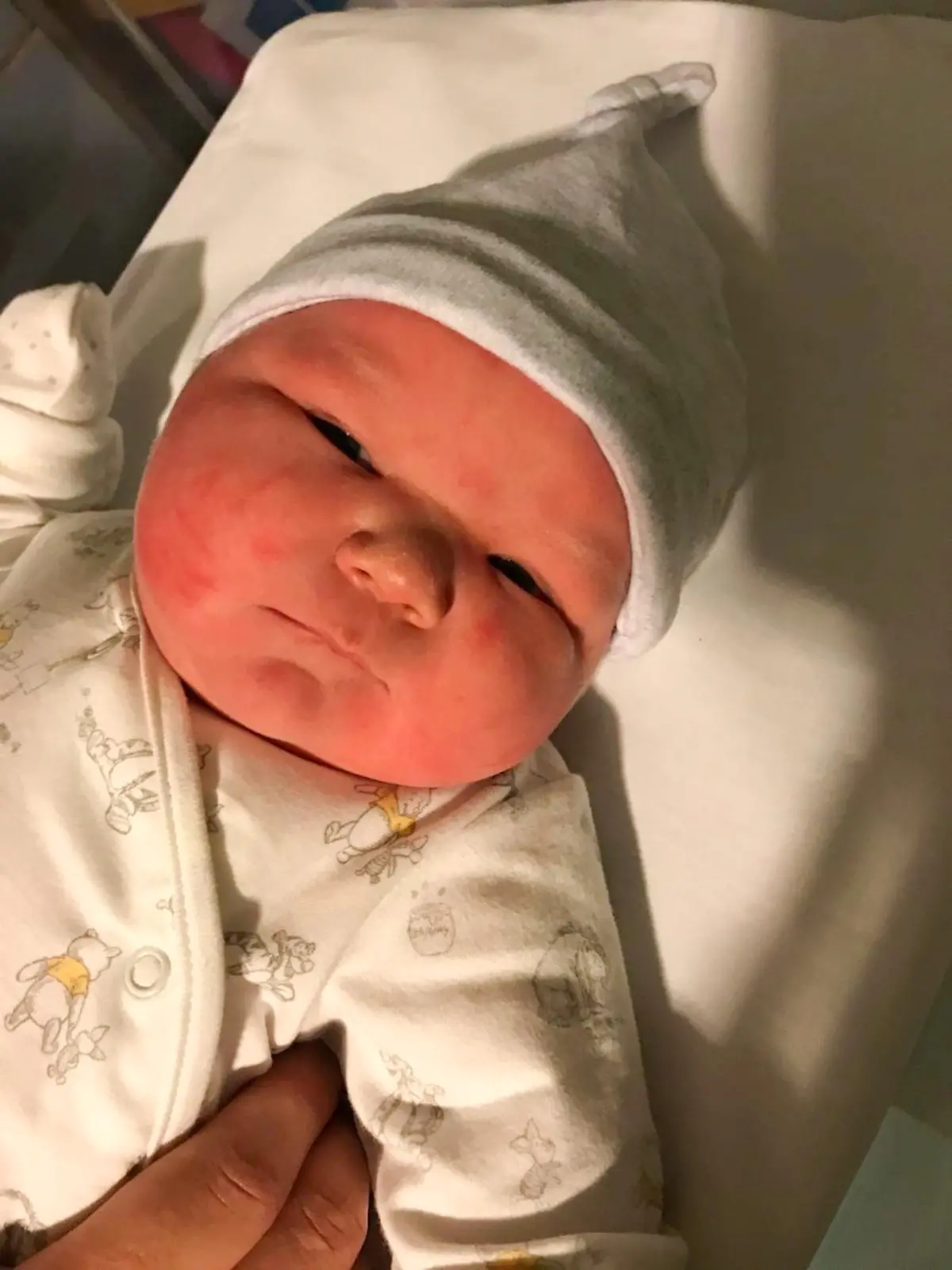 MERCURY PRESS  (Pictured: Buddy in hospital after birth.      ) -   A first-time mum was shocked to give birth to a whopping 12lb baby. Fiona Hamilton-Currie, 40, was left with no choice but to dress her newborn son Buddy in six-month-old clothes as he was so big. Buddy was delivered via c-section and even the nurses and midwives gasped when he came out. The mum, who works as a manager at an e-cigarette company, was unable to lift her son up for the first six weeks.   -  SEE MERCURY COPY