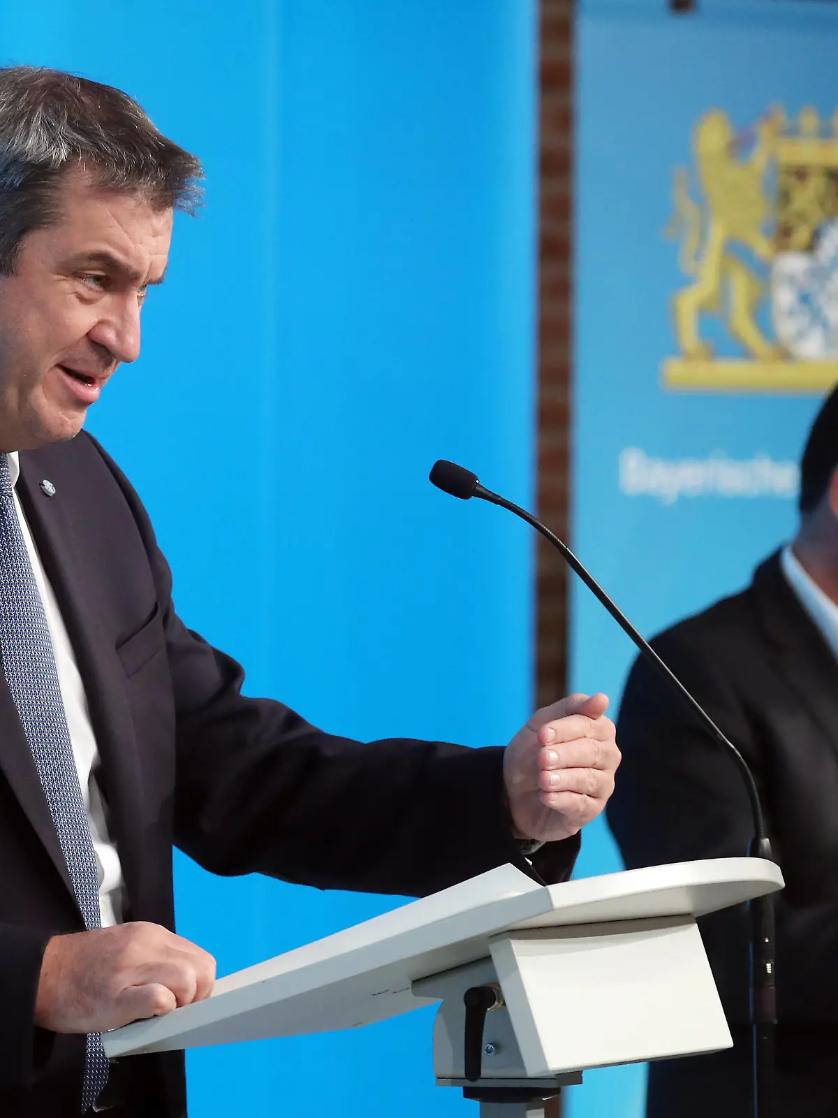  Ministerpräsident Dr. Markus Söder gibt eine Pressekonferenz zur Lage der Corona Pandemie Dr. Markus Söder Soeder, München Bayern Deutschland Prinz-Carl-Palais *** Prime Minister Dr Markus Söder gives a press conference on the situation of the Corona Pandemic Dr Markus Söder Soeder, Munich Bavaria Germany Prinz Carl Palais