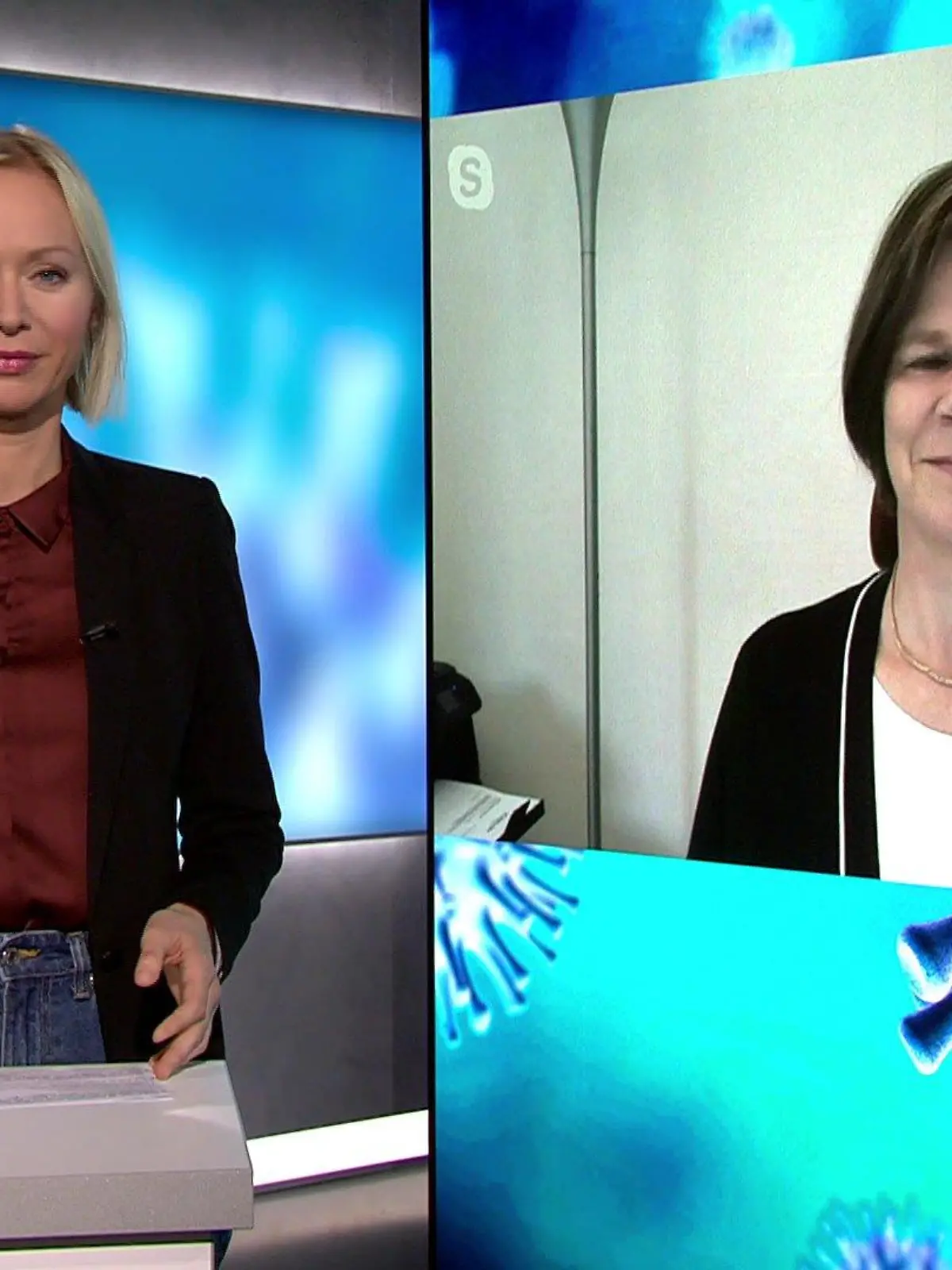 Katrin Neumann spricht mit Prof. Ulrike Protzer