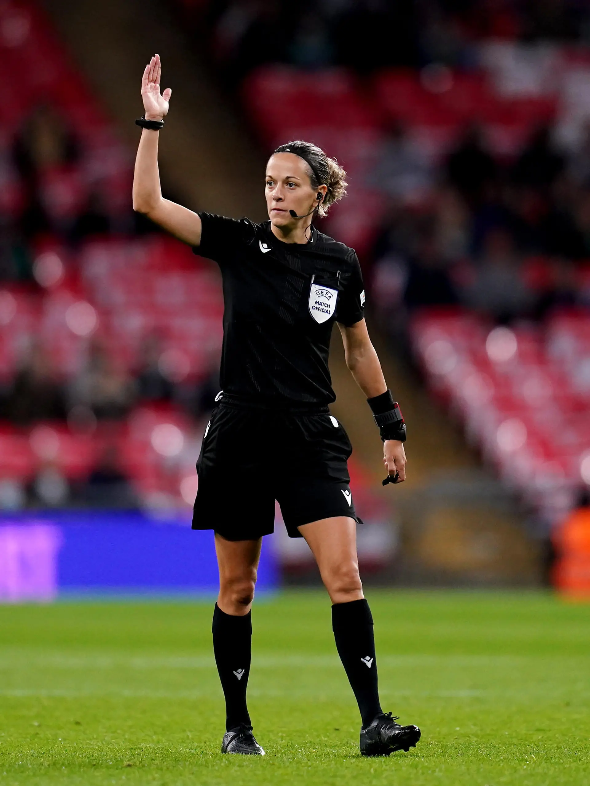 England v Northern Ireland - FIFA Women's World Cup 2023 - UEFA Qualifier - Group D - Wembley Stadium. Referee Ivana Martincic during the FIFA Women's World Cup 2023 qualifying match at Wembley Stadium, London. Picture date: Saturday October 23, 2021. See PA story SOCCER England Women. Photo credit should read: John Walton/PA Wire. RESTRICTIONS: Use subject to FA restrictions. Editorial use only. Commercial use only with prior written consent of the FA. No editing except cropping. URN:63302288