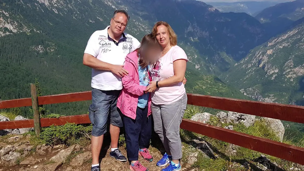Die Familie U. mit Leonie im Urlaub