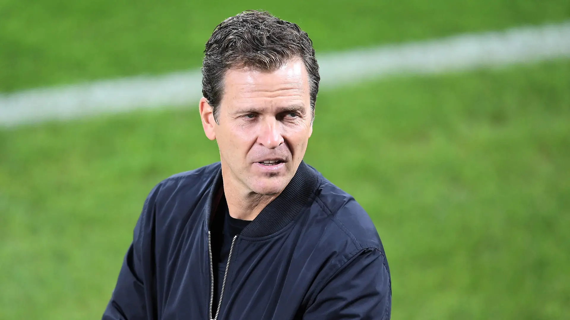 FUSSBALL INTERNATIONAL QUALIFIKATION WM 2022 Katar in St. Gallen Gruppe J Lichtenstein - Deutschland 02.09.2021 Teammanager Oliver Bierhoff Deutschland nachdenlich *** FOOTBALL INTERNATIONAL QUALIFICATION World Cup 2022 Qatar in St Gallen Group J Lichtenstein Germany 02 09 2021 team manager Oliver Bierhoff Germany pensive