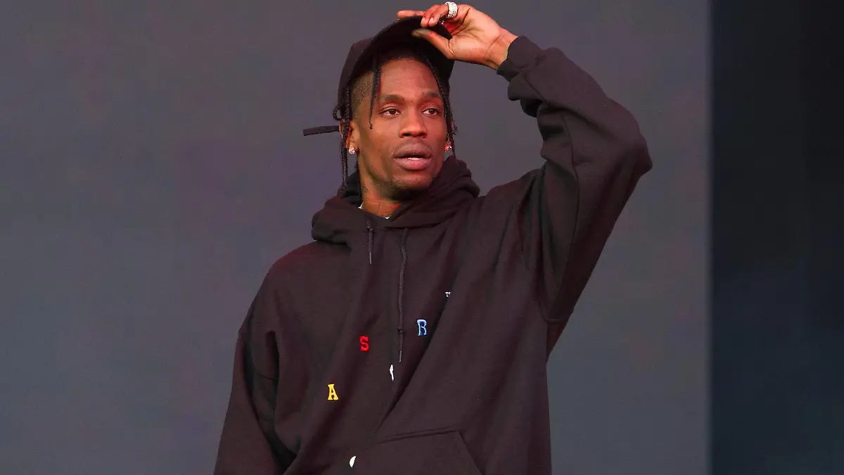 Leeds Festival 2018 - Day 2 Travis Scott performs on stage on day 2 of Leeds Festival in Bramham Park in Leeds, UK. Picture date: Saturday 25 August 2018. Photo credit: Katja Ogrin/ EMPICS Entertainment. PUBLICATIONxINxGERxSUIxAUTxONLY Copyright: xKatjaxOgrin/EMPICSxEntertainmentx 38181797  