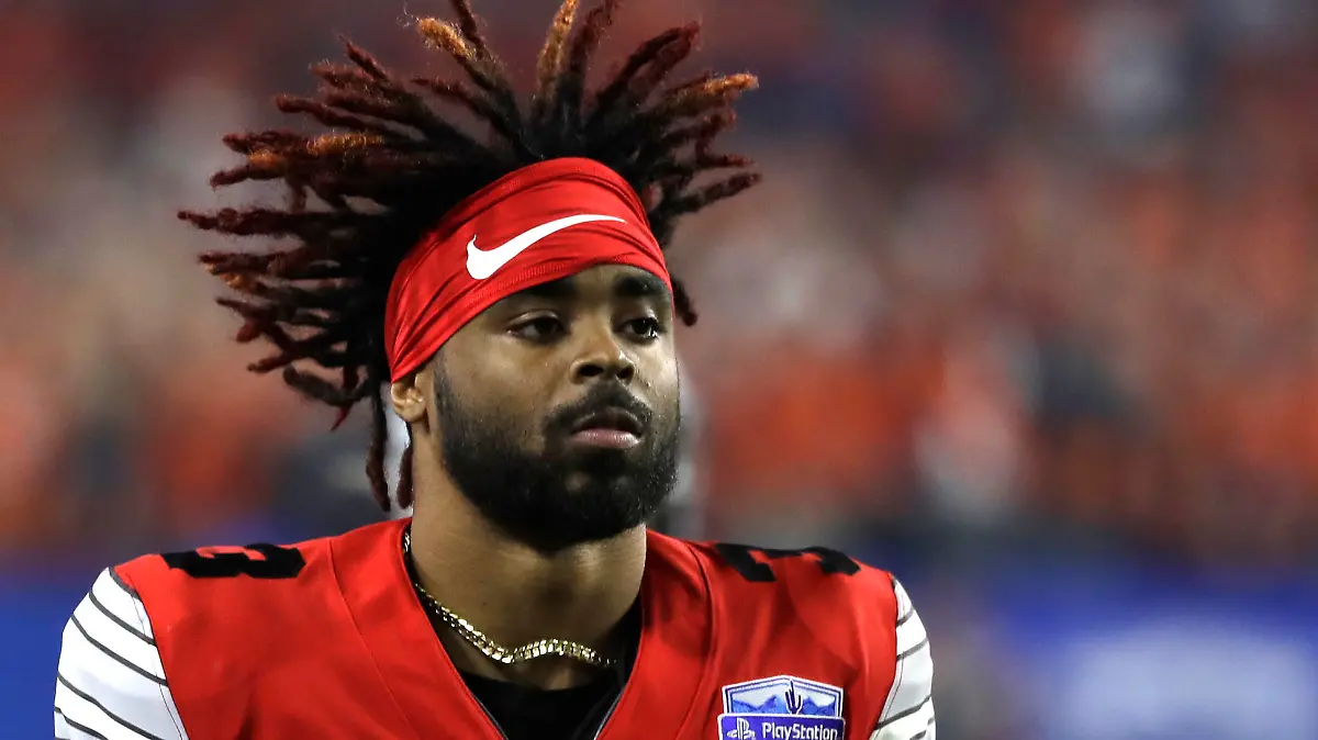 Ohio State cornerback Damon Arnette (3) during the first half of the Fiesta Bowl NCAA college football game against Clemson, Saturday, Dec. 28, 2019, in Glendale, Ariz. (AP Photo/Rick Scuteri).