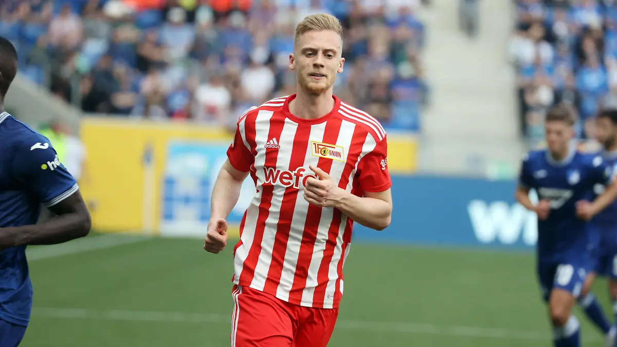 20.05.23 TSG 1899 Hoffenheim - 1. FC Union Berlin Deutschland, Sinsheim, 20.05.2023, Fussball, Bundesliga, TSG 1899 Hoffenheim - 1. FC Union Berlin: Timo Baumgartl 1. FC Union Berlin. *** 20 05 23 TSG 1899 Hoffenheim 1 FC Union Berlin Germany, Sinsheim, 20 05 2023, Football, Bundesliga, TSG 1899 Hoffenheim 1 FC Union Berlin Timo Baumgartl 1 FC Union Berlin