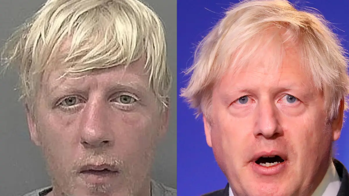 Jason Watson (l.) und Boris Johnson (r.).