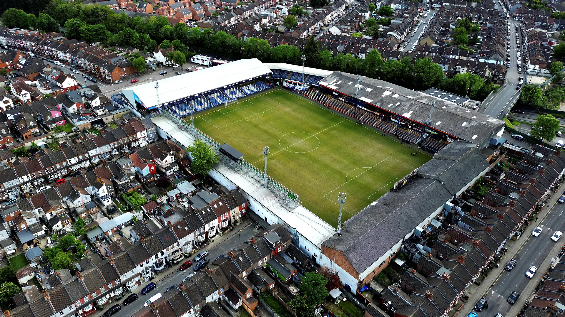 A view of Luton Town's Kenilworth Road stadium, Luton, Britain, May 23, 2023. REUTERS/Carl Recine