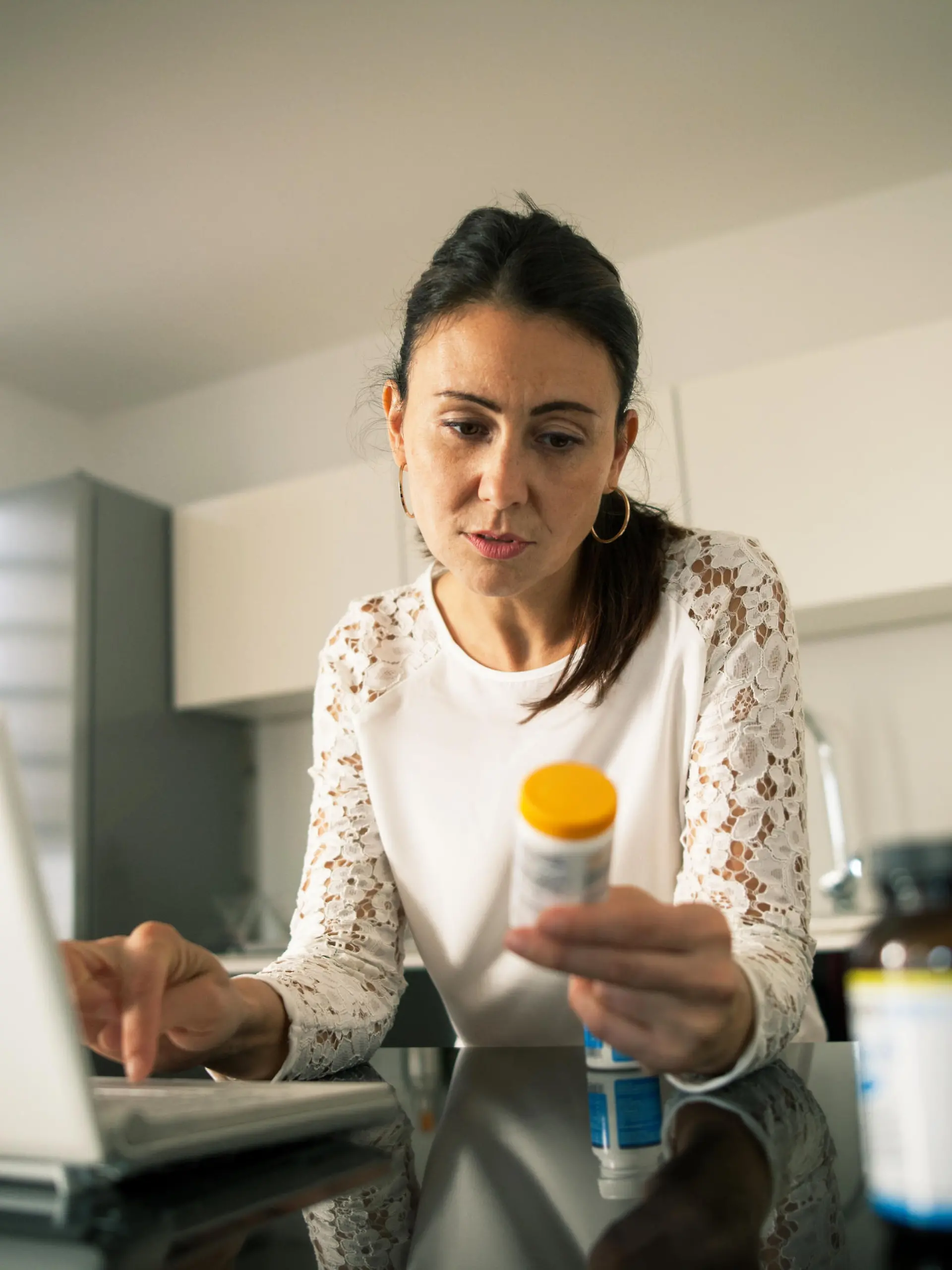 Woman Searching Medicine