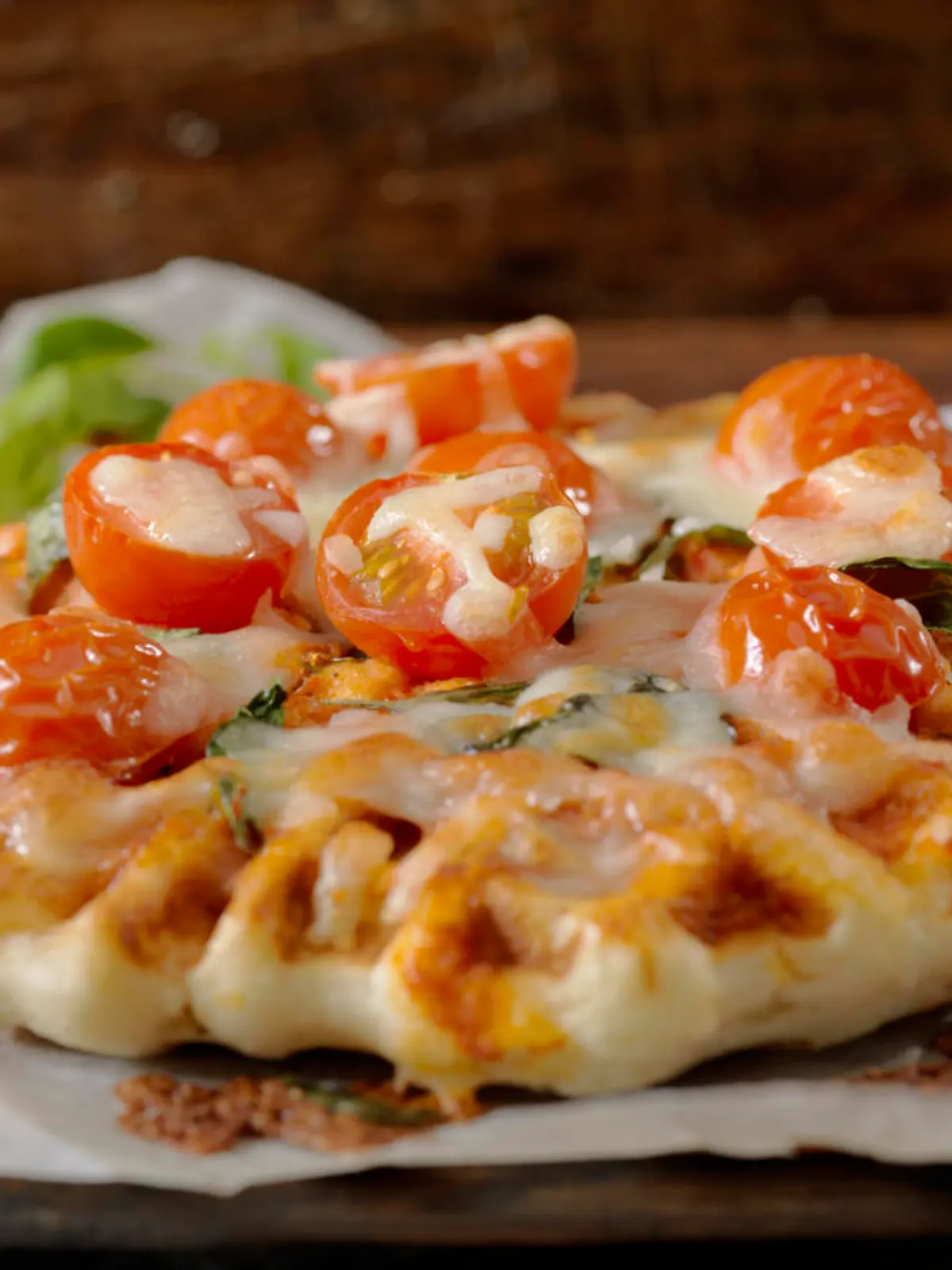 Crispy Waffle, Margharita pizza