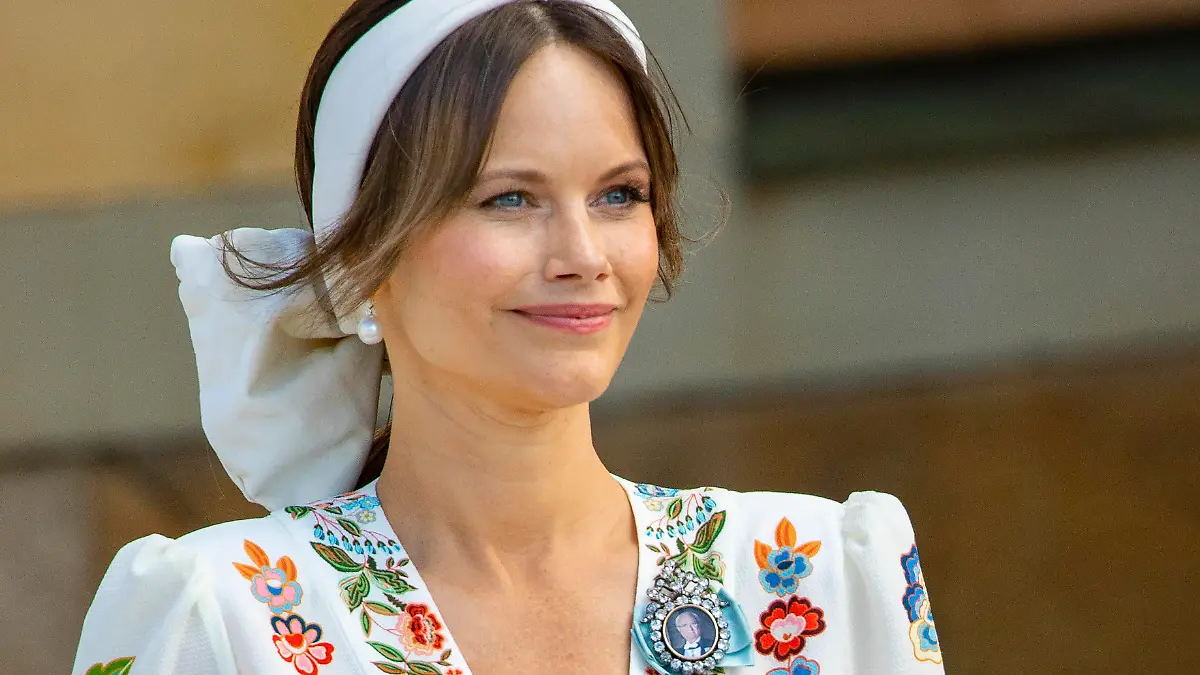 Princess Sofia and Prince Julian of Sweden leave at the chapel of Drottningholm Palace in Stockholm, on August 14, 2021, after the baptism of Prince Julian Herbert Folke, born on 26-03-2021 Photo: Albert Nieboer / Netherlands OUT / Point de Vue OUT