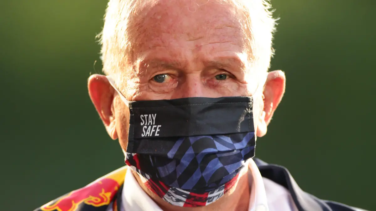 IMOLA, ITALY - OCTOBER 31: Red Bull Racing Team Consultant Dr Helmut Marko walks in the Paddock before practice ahead of the F1 Grand Prix of Emilia Romagna at Autodromo Enzo e Dino Ferrari on October 31, 2020 in Imola, Italy. (Photo by Peter Fox/Getty Images)