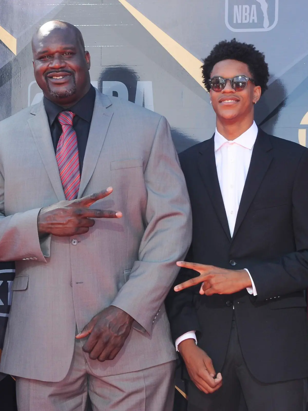 Shaquille O'Neal, Shareef O'Neal, Amirah O'Neal, Shaqir O'Neal at arrivals for 2018 NBA Awards, Barker Hangar, Santa Monica, CA June 25, 2018. Photo By: Elizabeth Goodenough/Everett Collection