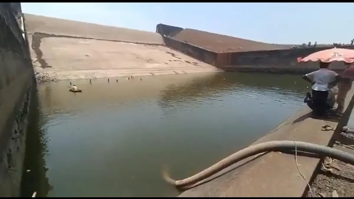 Der Kherkatta-Stausee liegt im indischen Bundesstaat Chhattisgarh.