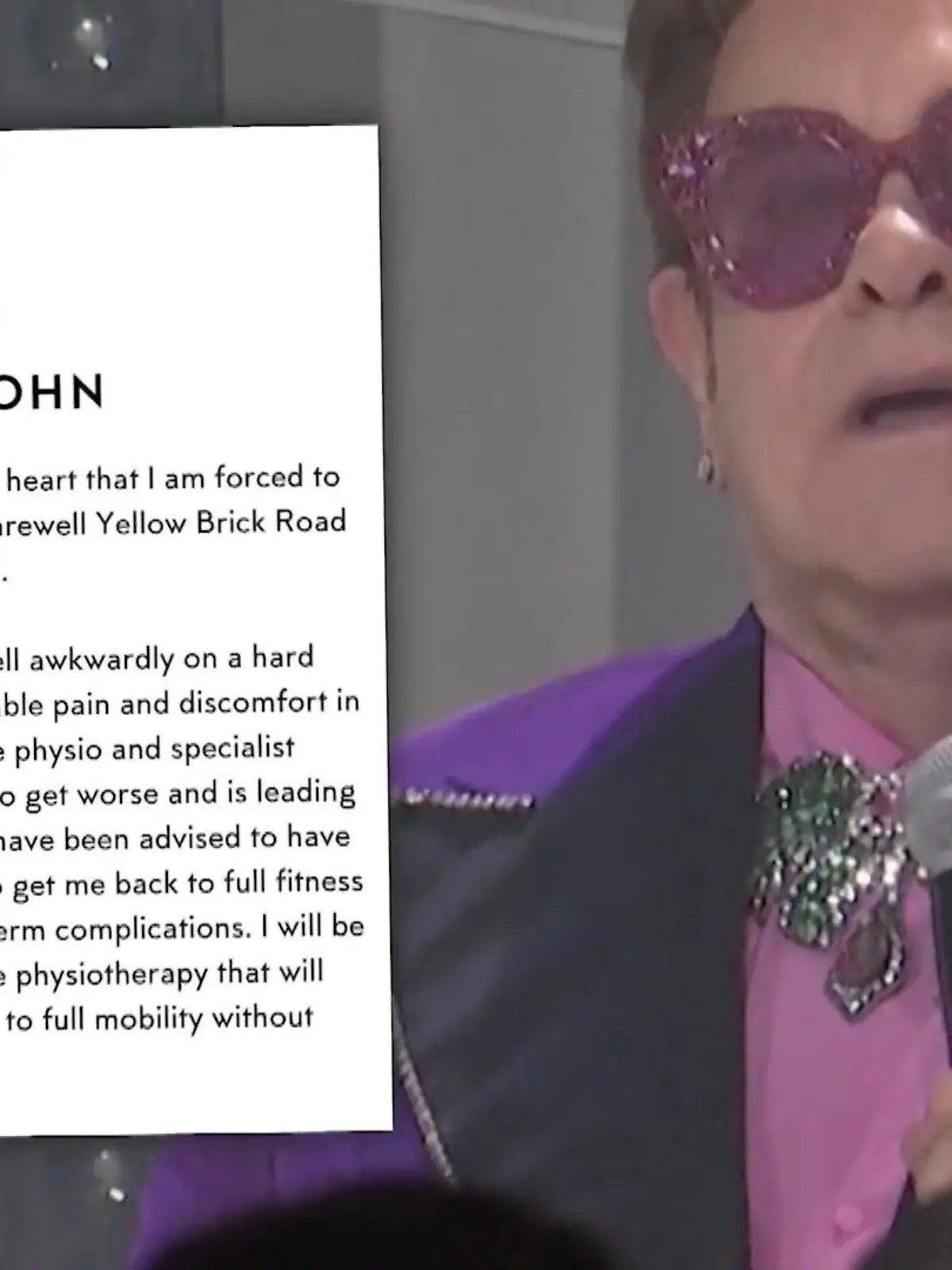 Bild zu: "Elton John muss Tour verschieben"