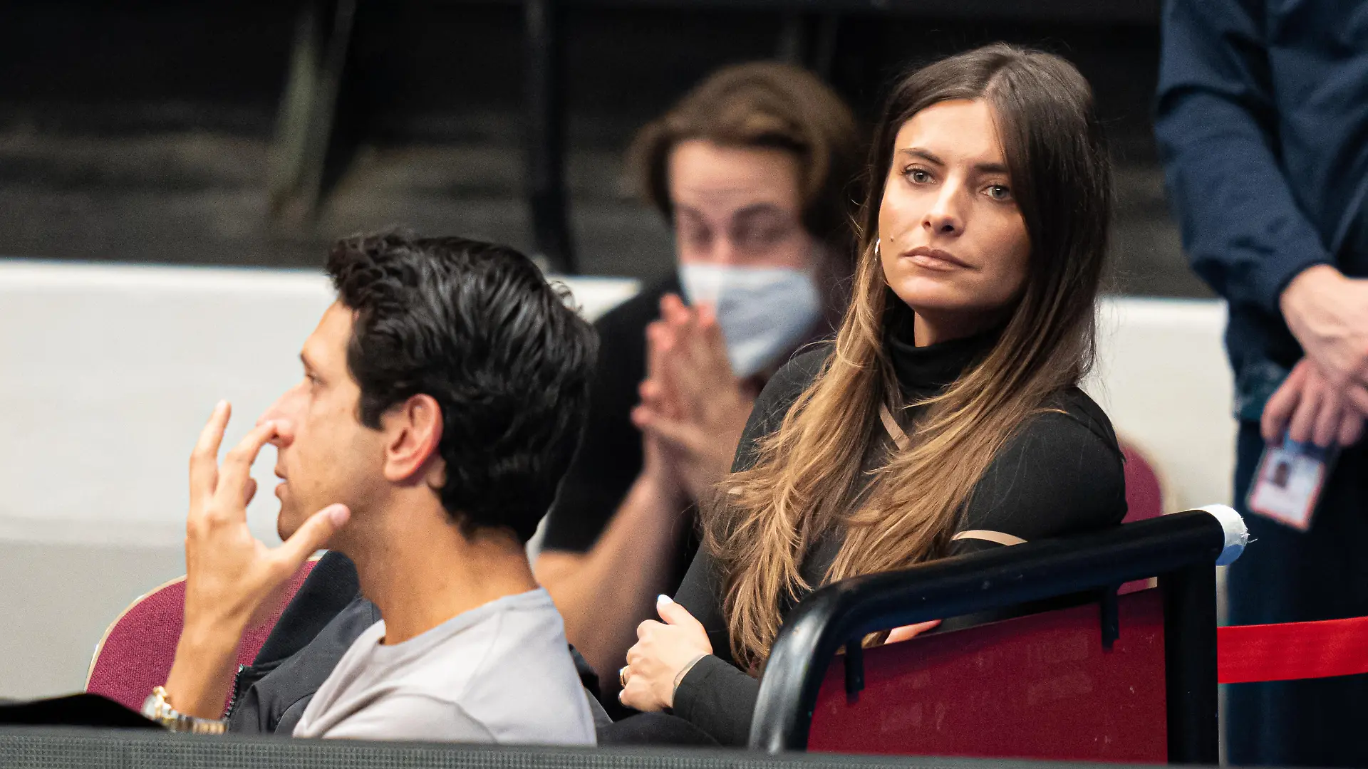 ABD0156_20211026 - WIEN - ÖSTERREICH: Die deutsche Schauspielerin und Moderatorin Sophia Thomalla während der ATP Tennis Erste Bank Open am Dienstag, 26. Oktober 2021 in Wien. - FOTO: APA/EXPA/FLORIAN SCHROETTER - 20211026_PD7441