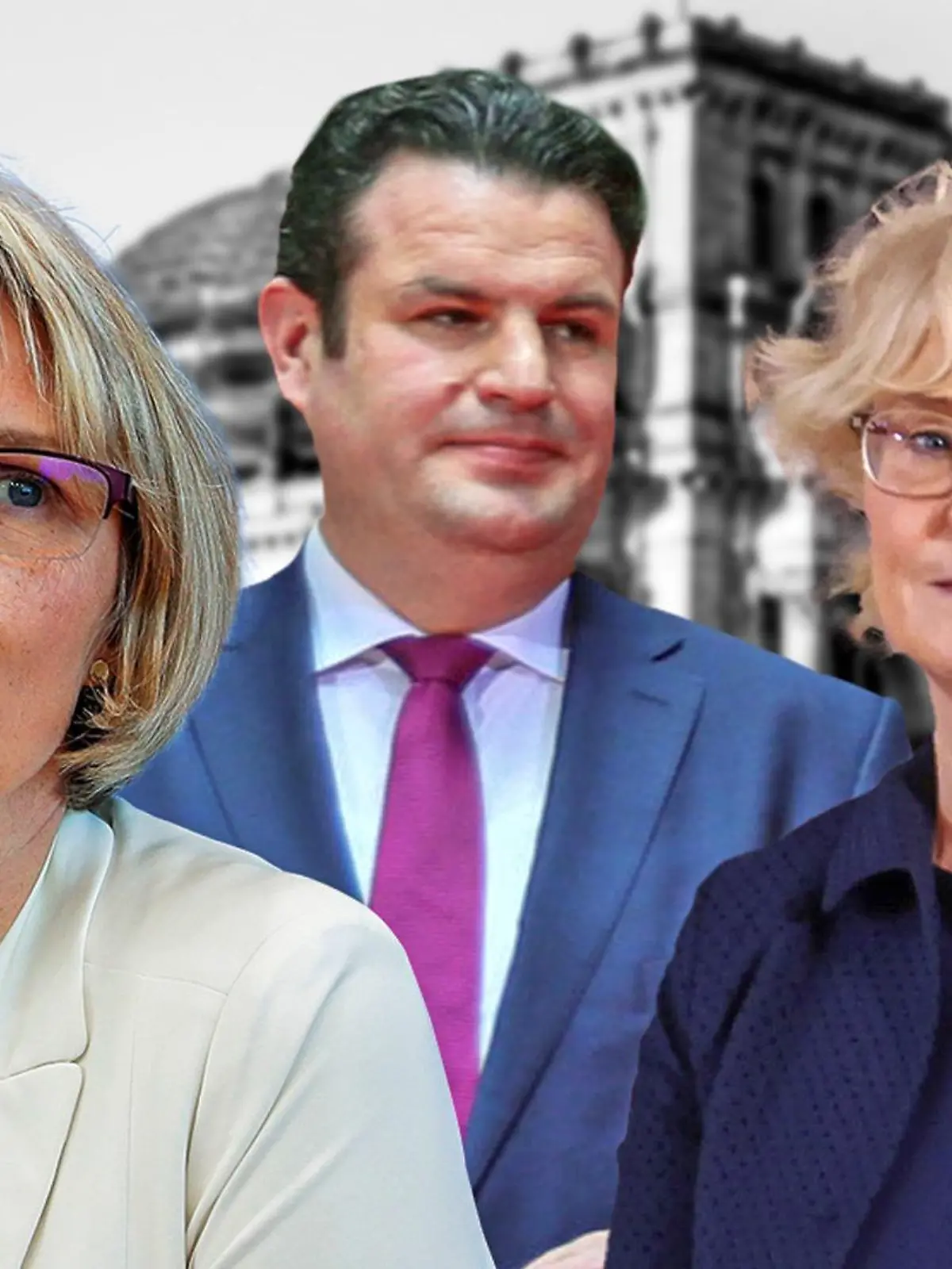 Anja Karliczek, Hubertus Heil und Christine Lambrecht: Hier geht es ums Geld