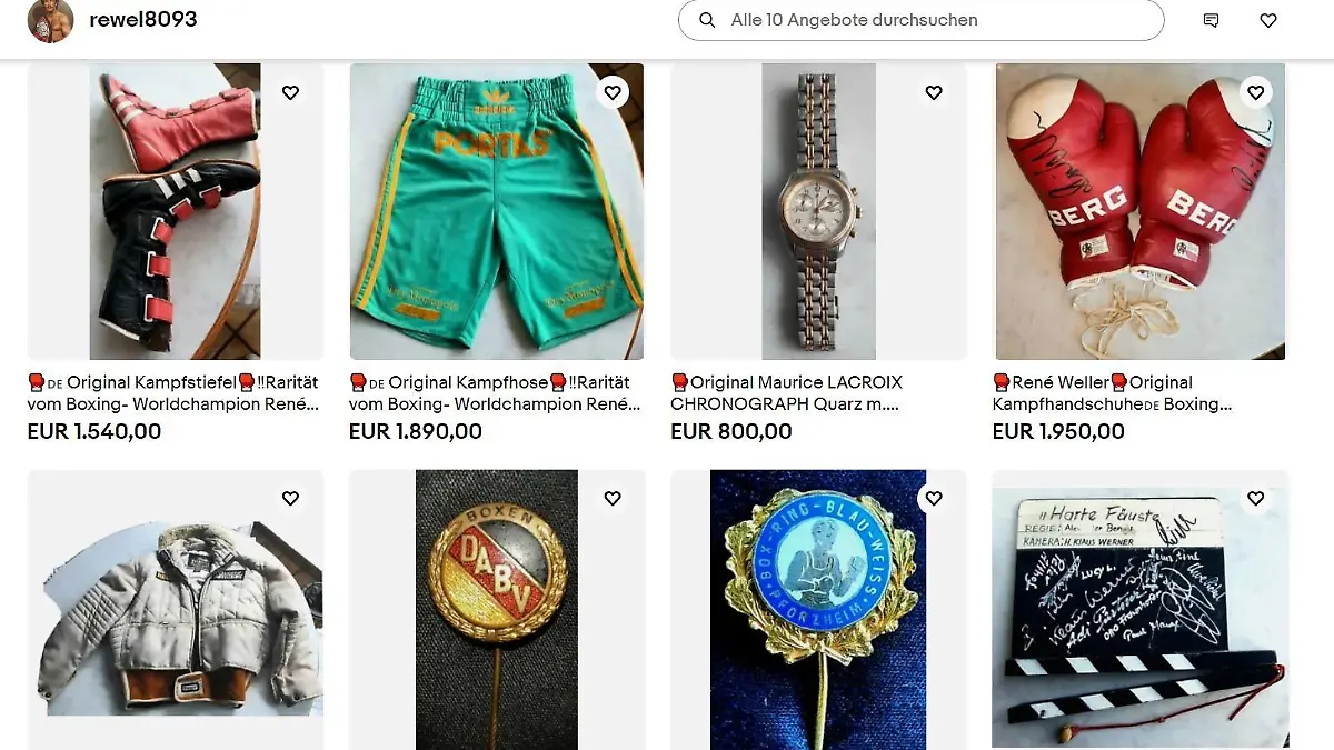Der Verkauf auf Ebay.