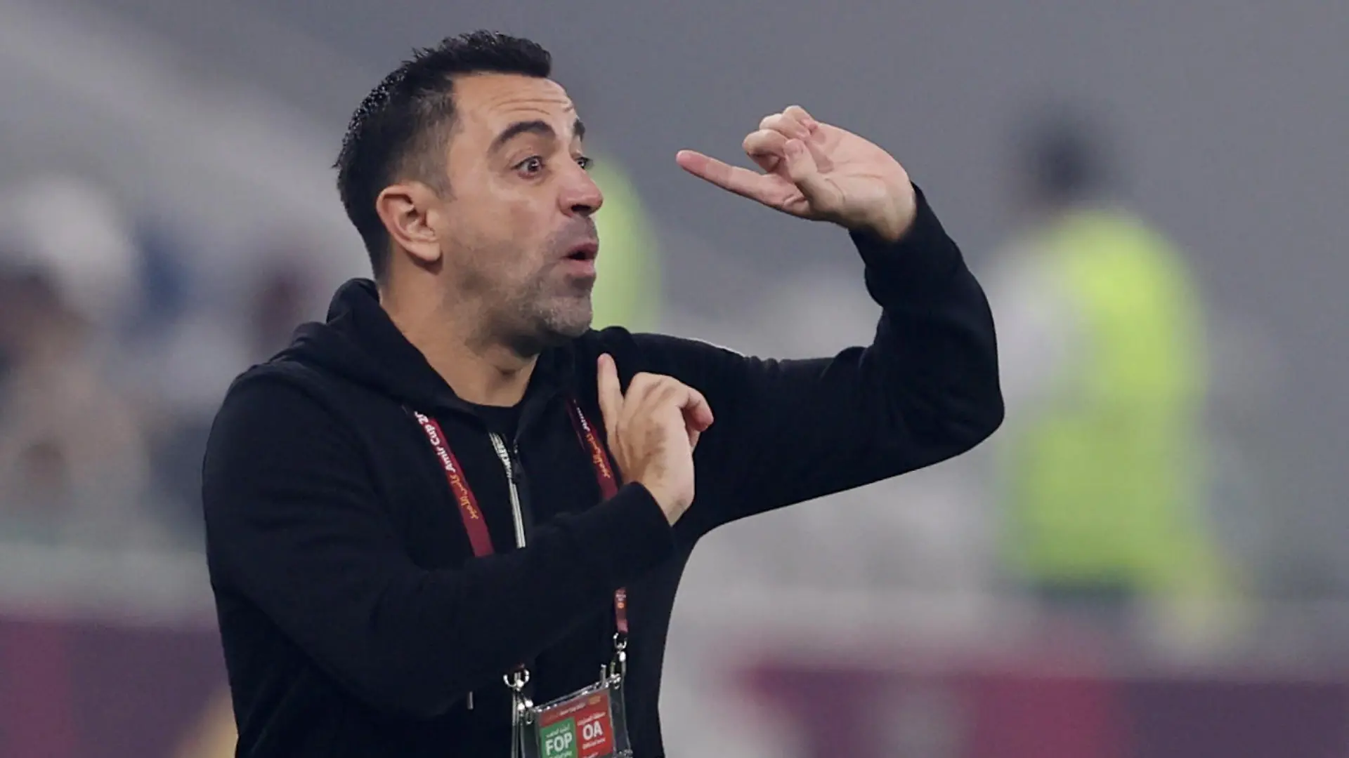 Soccer Football - Emir Cup - Final - Al Sadd v Al Rayyan - Al Thumama Stadium, Al Thumama, Qatar - October 22, 2021 Al Sadd coach Xavi speaks reacts REUTERS/Ibraheem Al Omari
